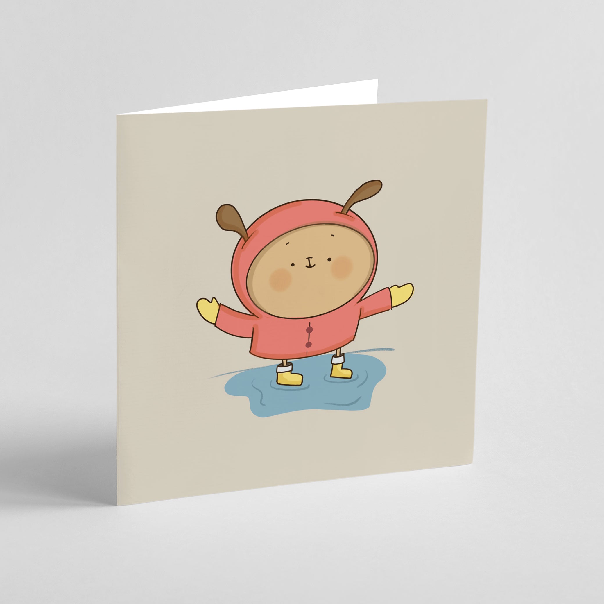 Rainy Day Character Greeting Card