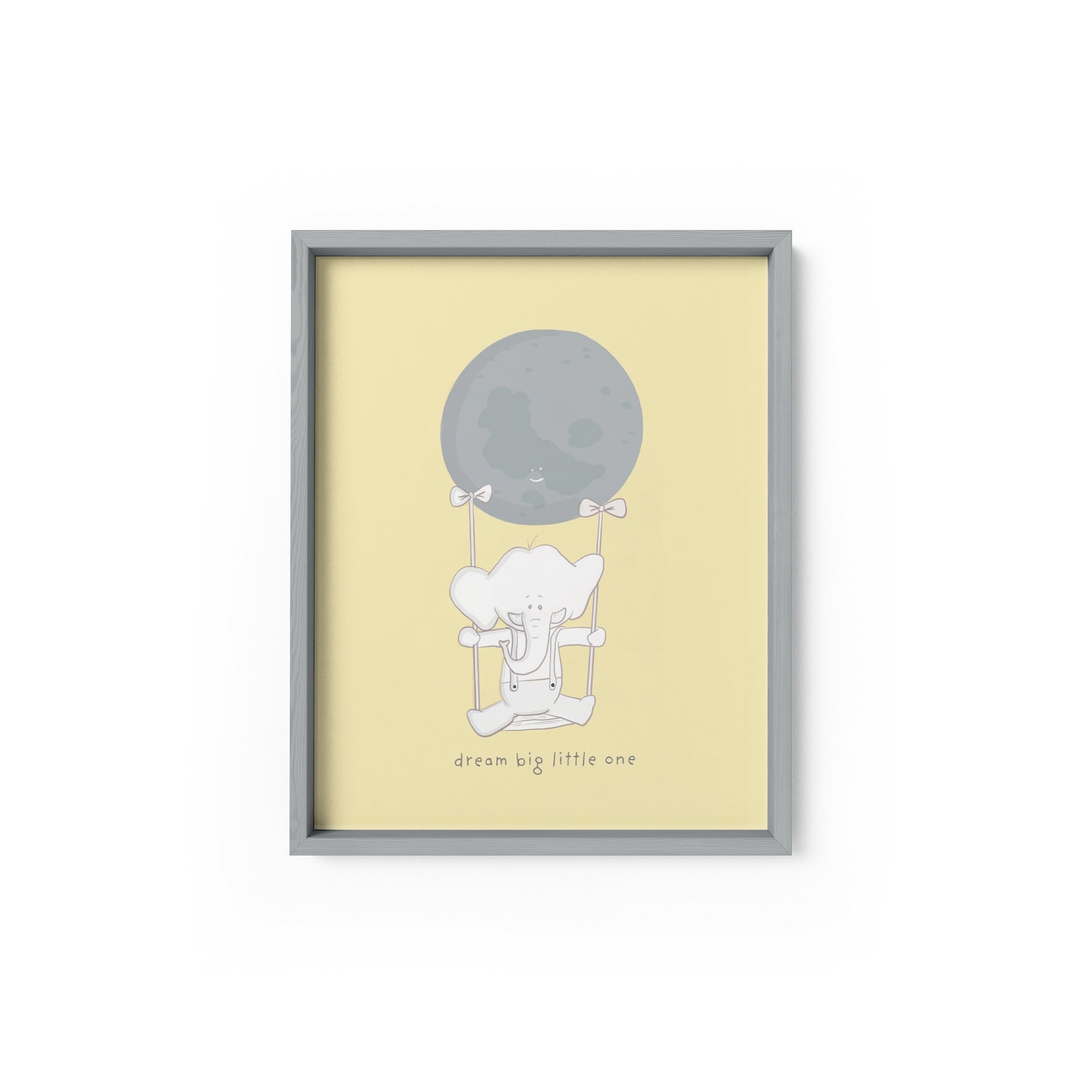 Dream Big Little One Nursery Print – Cute Kids Wall Art UK