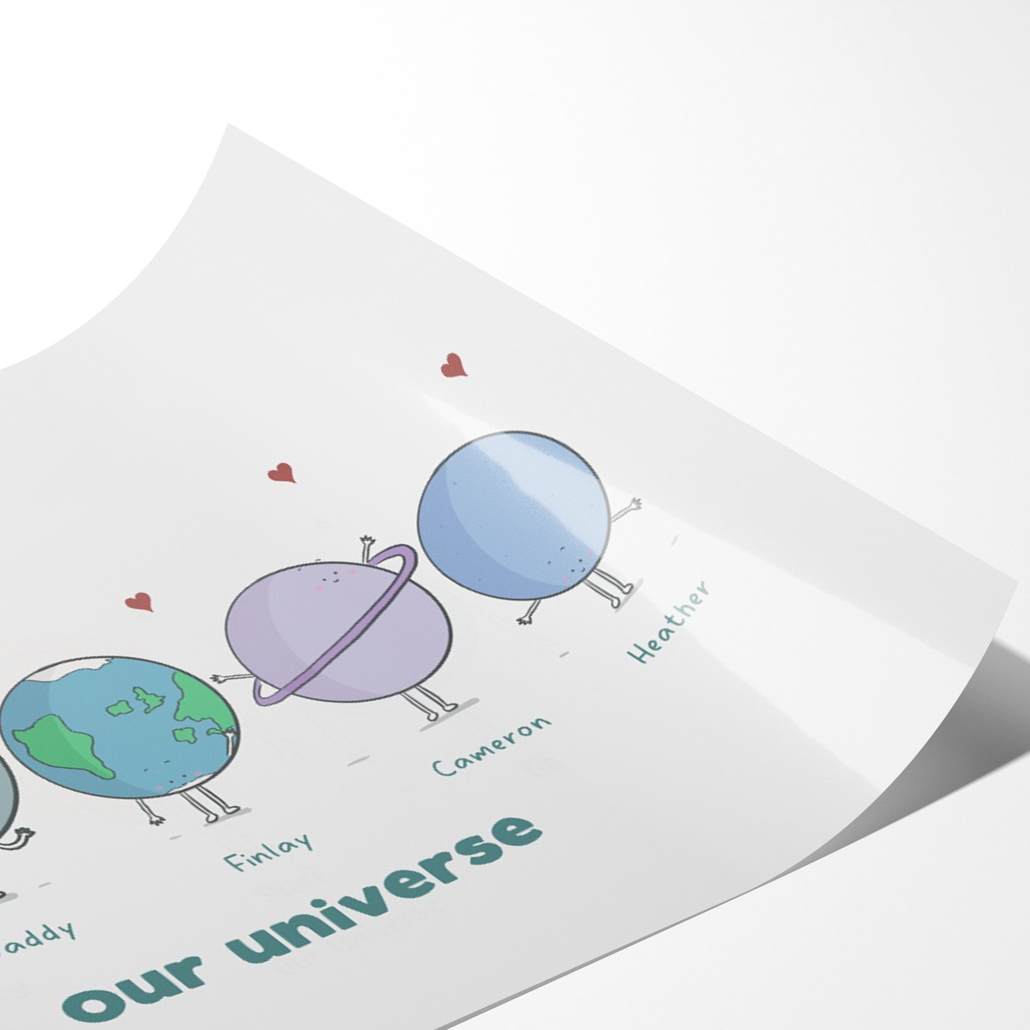 Personalised Family Print – 'Our Universe' Space Theme