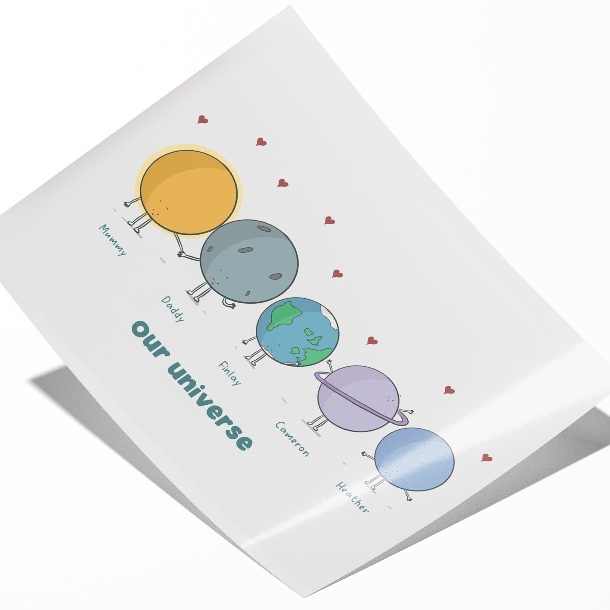 Personalised Family Print – 'Our Universe' Space Theme