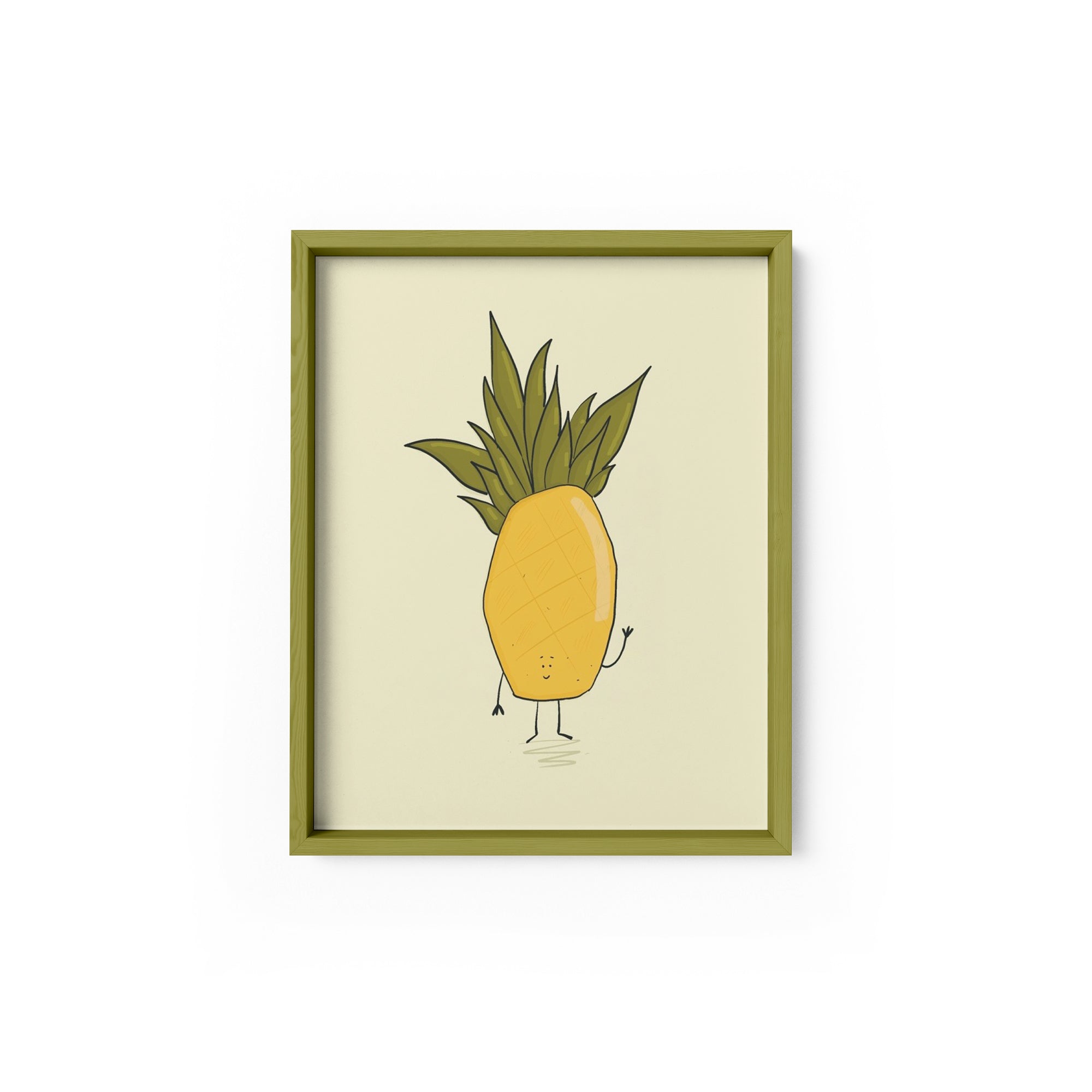 Waving Pineapple Art Print