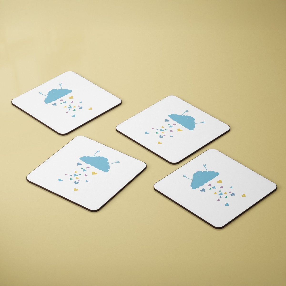 Adorable Cloud and Hearts Coaster - Richard DaraniCoasters