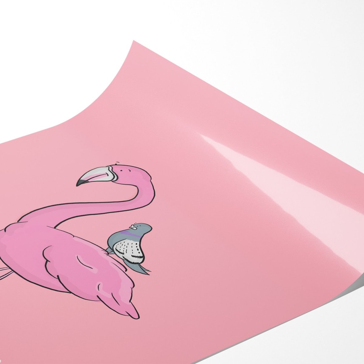 Be a Flamingo – Motivational Quote Art PrintPosters, Prints, & Visual Artwork (view 3)