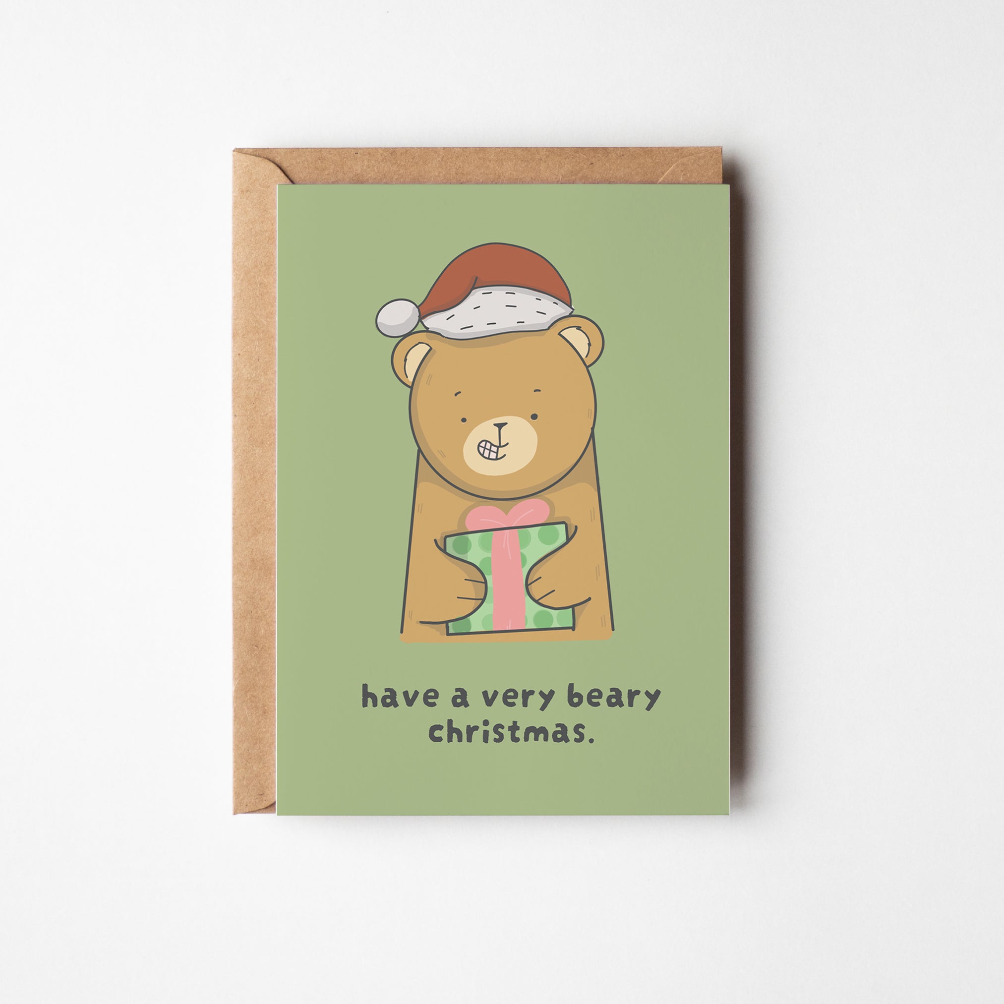 Beary Christmas - Cute Holiday Card - Richard DaraniGreeting & Note Cards