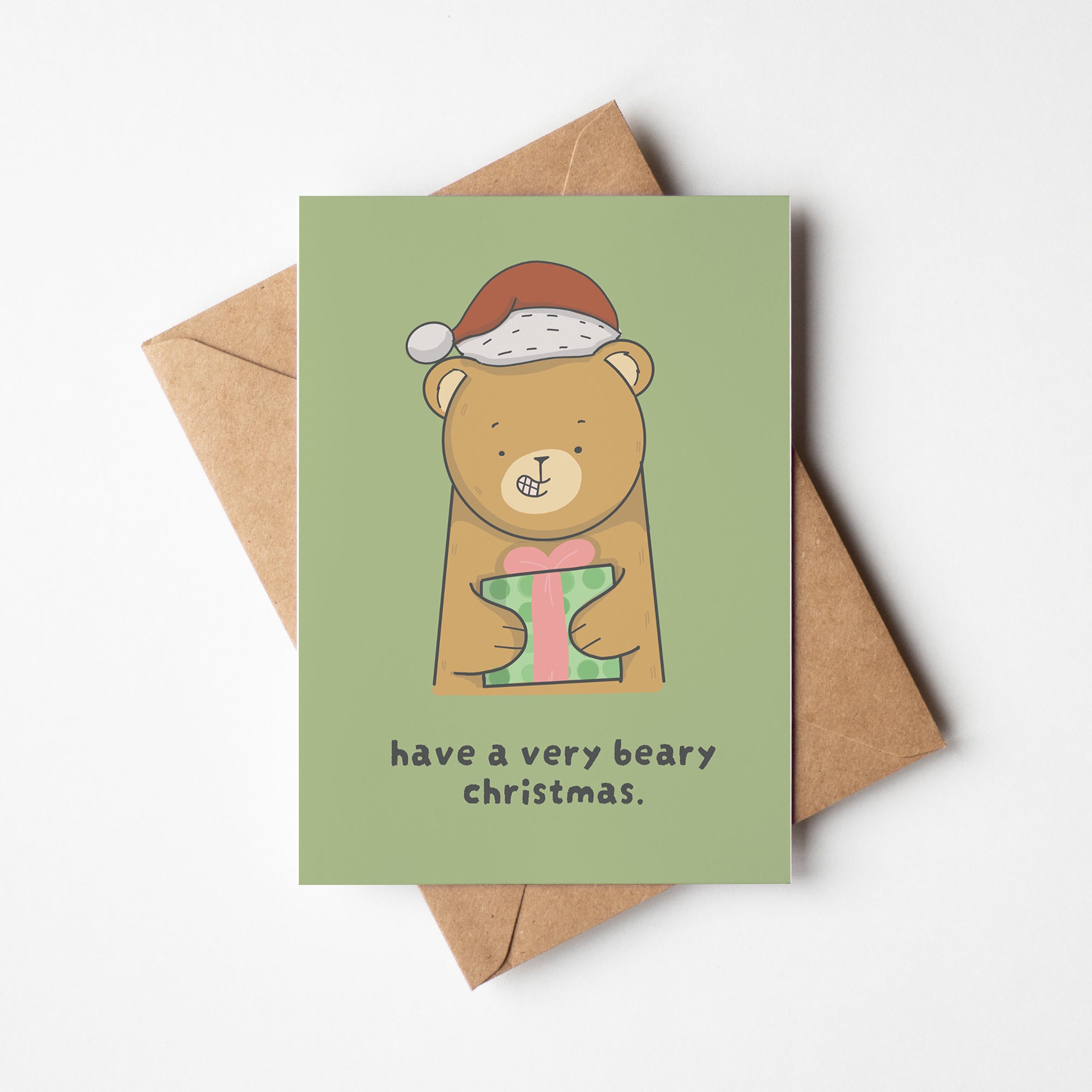 Beary Christmas - Cute Holiday Card - Richard DaraniGreeting & Note Cards