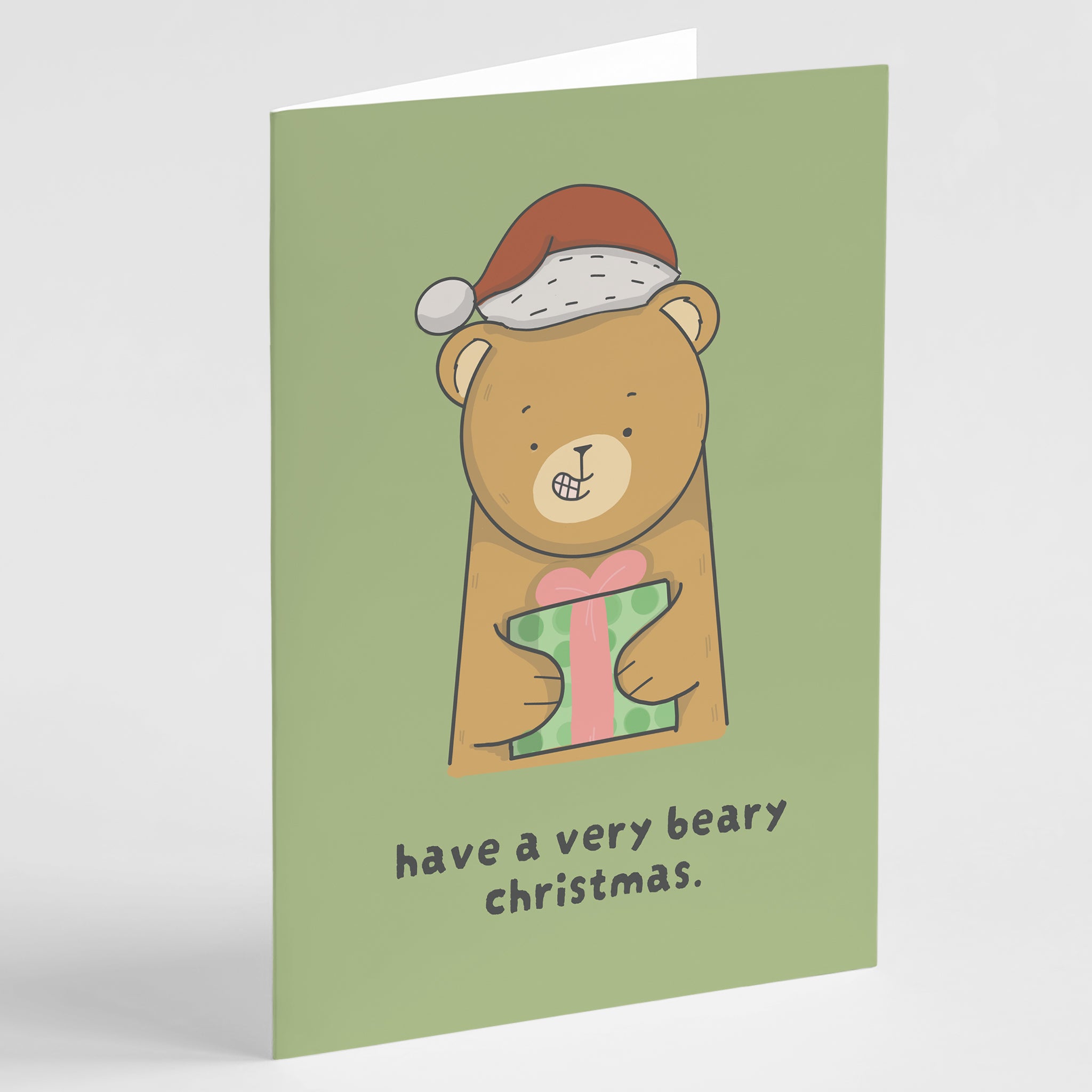 Beary Christmas - Cute Holiday Card - Richard DaraniGreeting & Note Cards