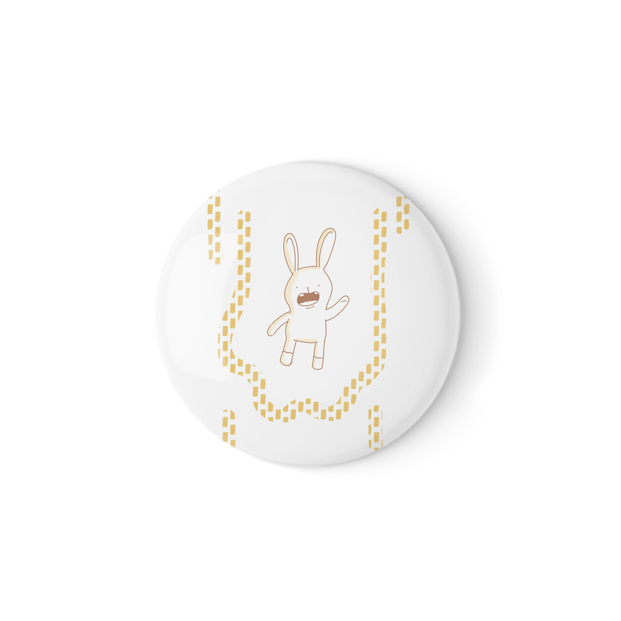 Bouncing Bunny – Fun Bunny Badge or Magnet (38mm or 58mm) - Richard Darani