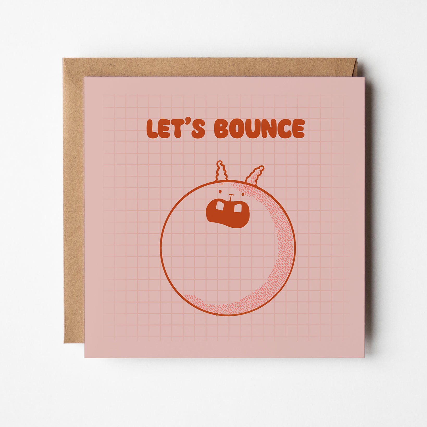 Let's Bounce - Space Hopper Greeting Card