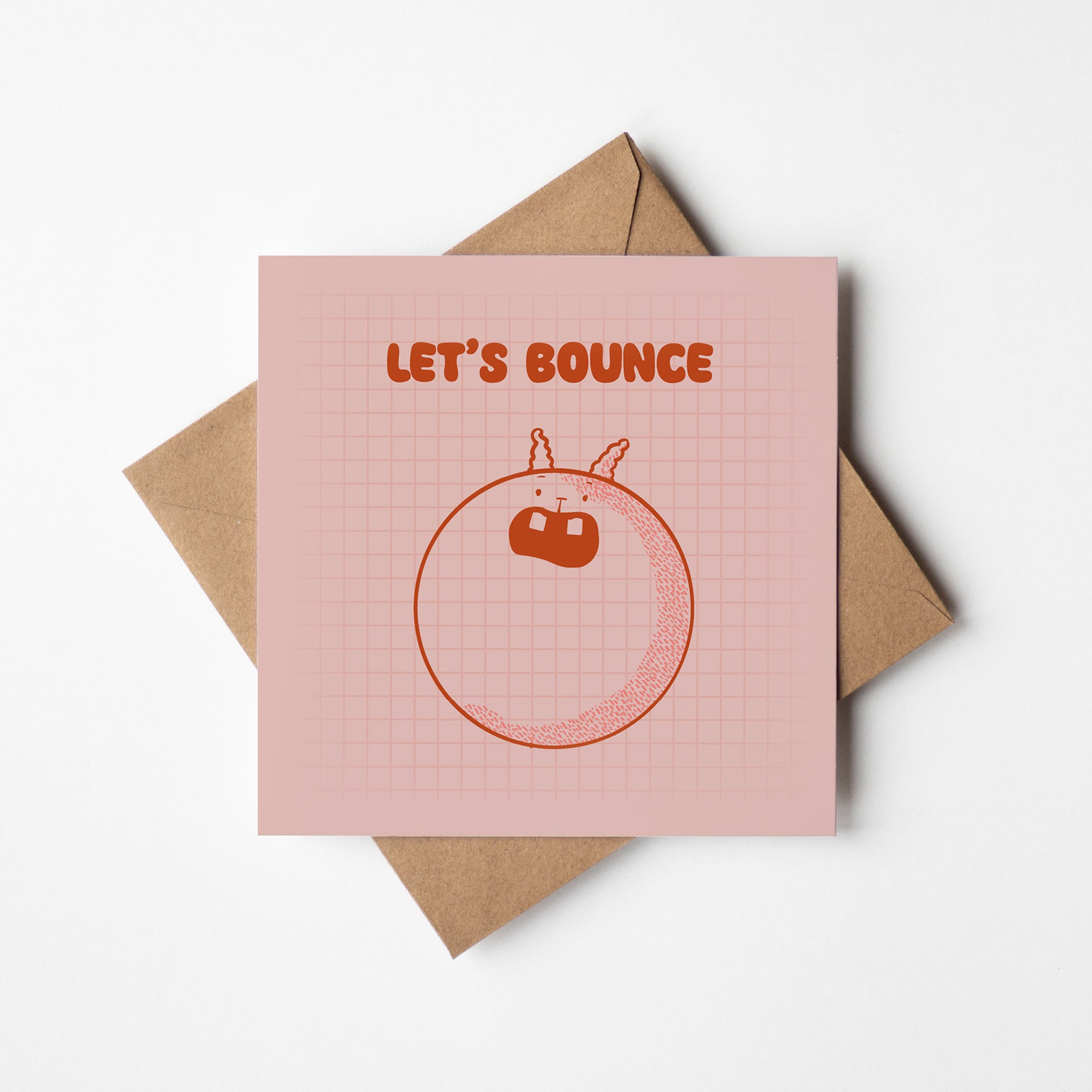 Let's Bounce - Space Hopper Greeting Card