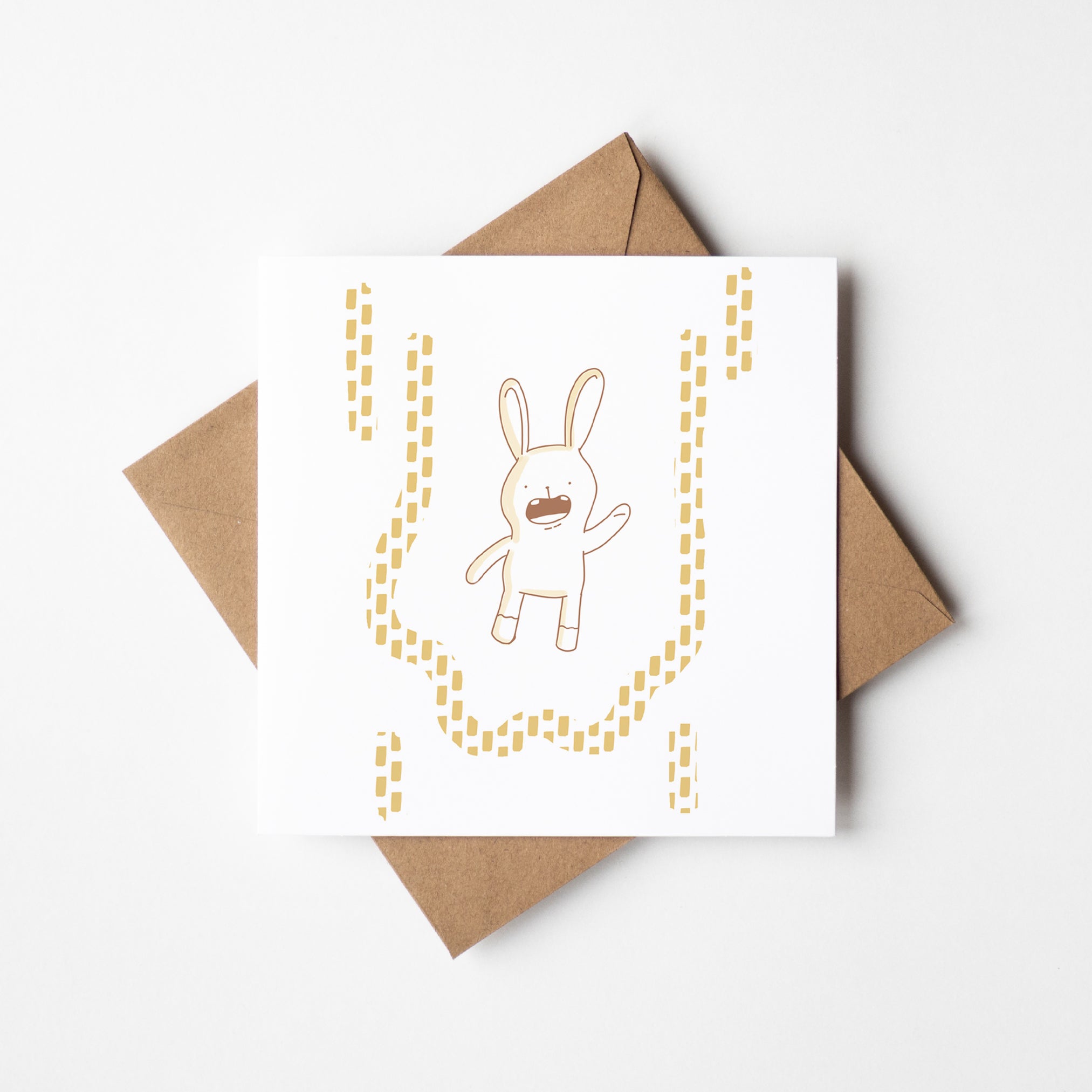 Level Up - Celebration Bunny Greeting Card