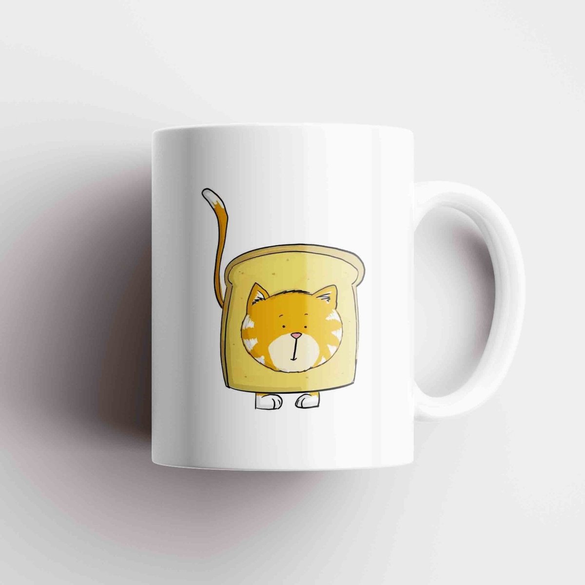 Cat Stuck In Bread 11oz Coffee Mug – fun and illustrated mugs by Richard Darani