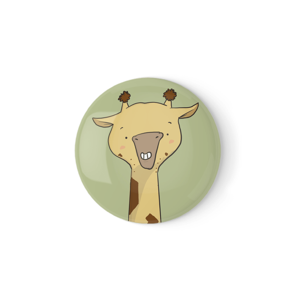Cheeky Giraffe – Funny Animal Badge or Magnet (38mm or 58mm)