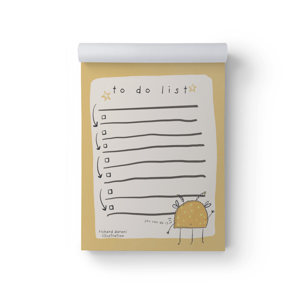 Cute Monster To - Do List NotepadNotebooks & Notepads (view 2)