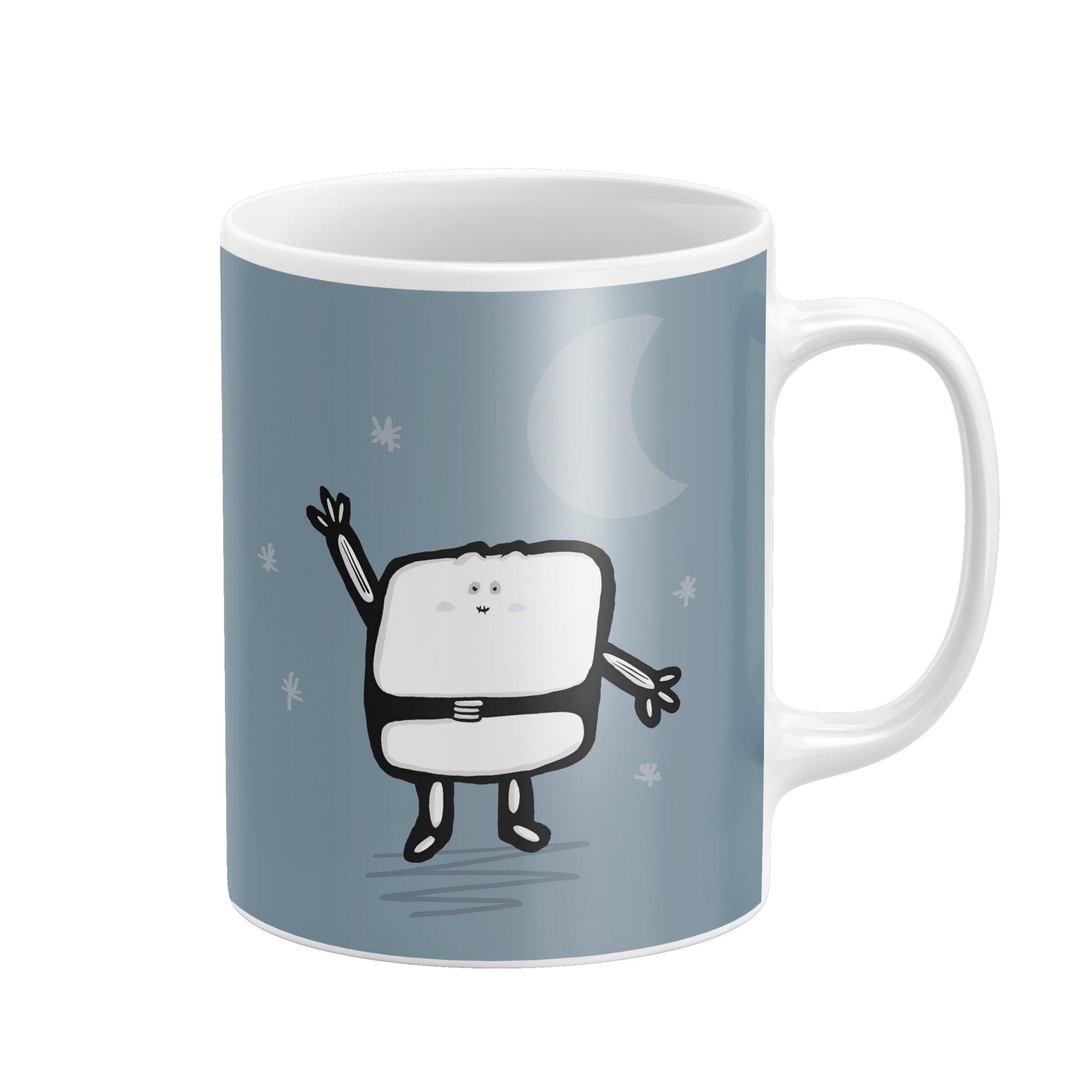 Cute Skeleton Mug β Peace Out Under the Moon - Richard DaraniMugs
