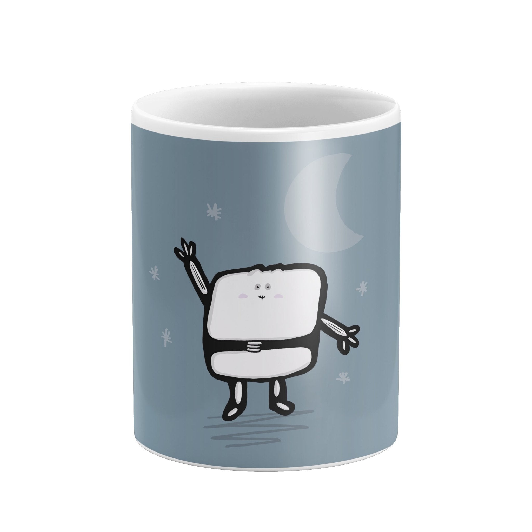 Cute Skeleton Mug β Peace Out Under the Moon - Richard DaraniMugs