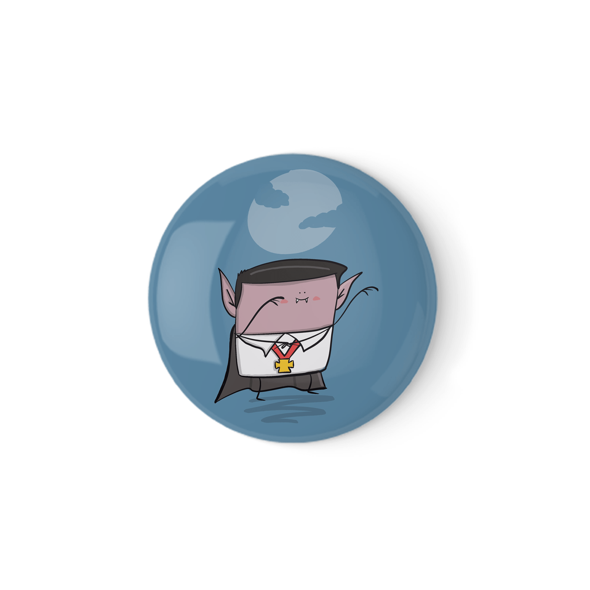 Cute Vampire – Halloween Badge or Magnet (38mm or 58mm) - Richard Darani