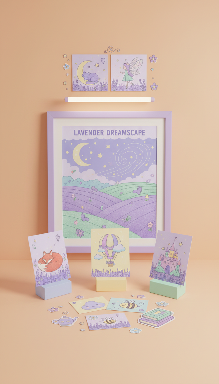 Lavender Dreamscape Art Print