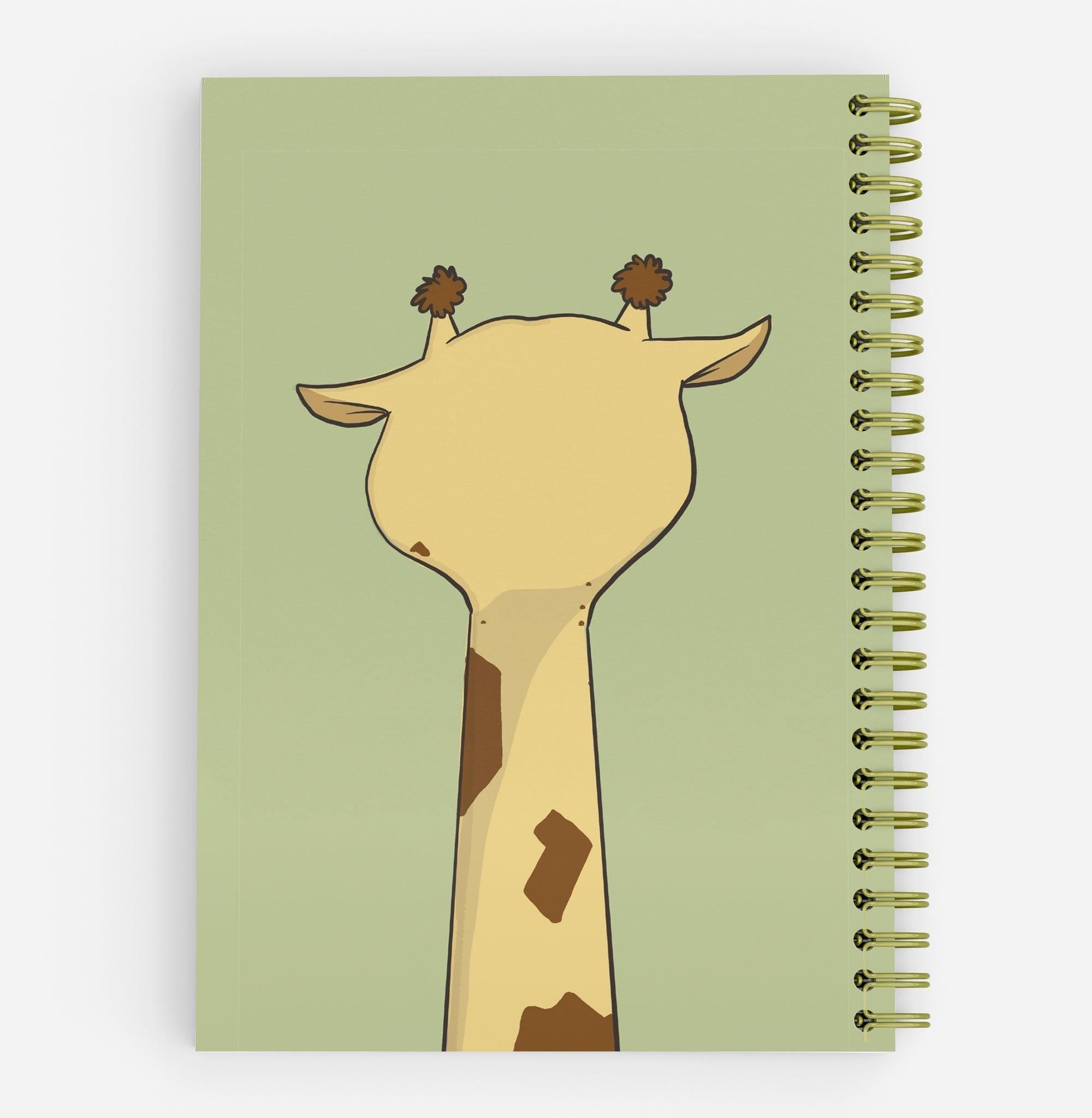 Giraffe A5 Notebook – Sage Green Hardcover Journal – image 3
