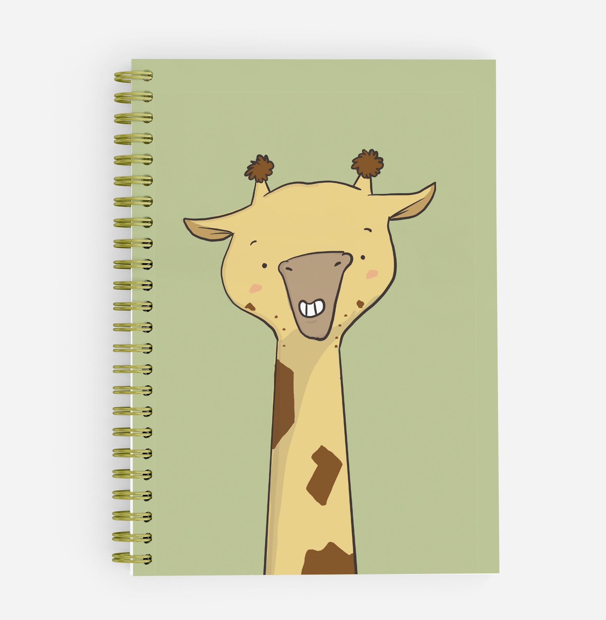 Giraffe Notebook – A5 Spiral - Bound Journal (Front & Back Design) - Richard DaraniNotebooks & Notepads