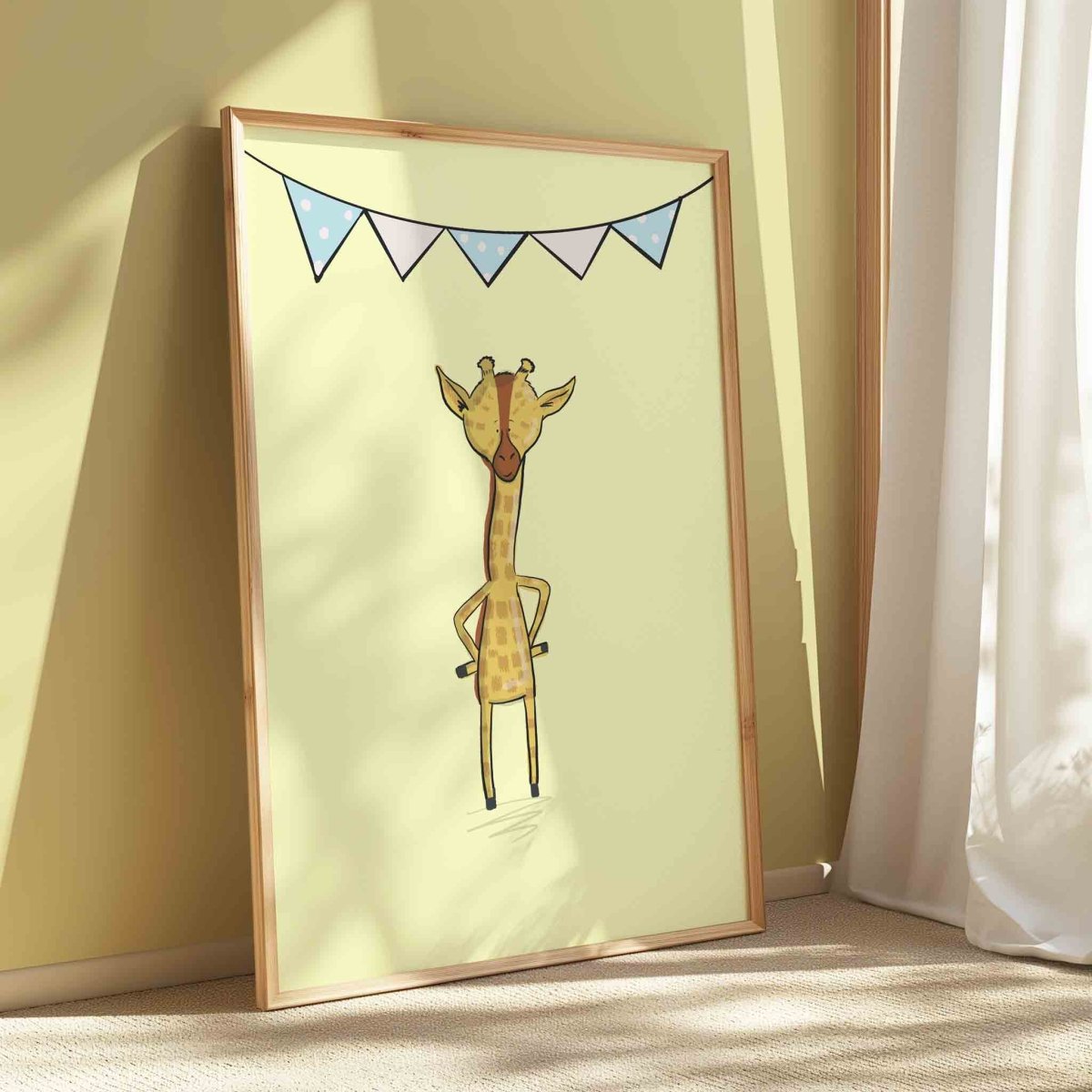 Giraffe Nursery Wall Art Print – fun and illustrated posters, prints, & visual artwork by Richard Darani