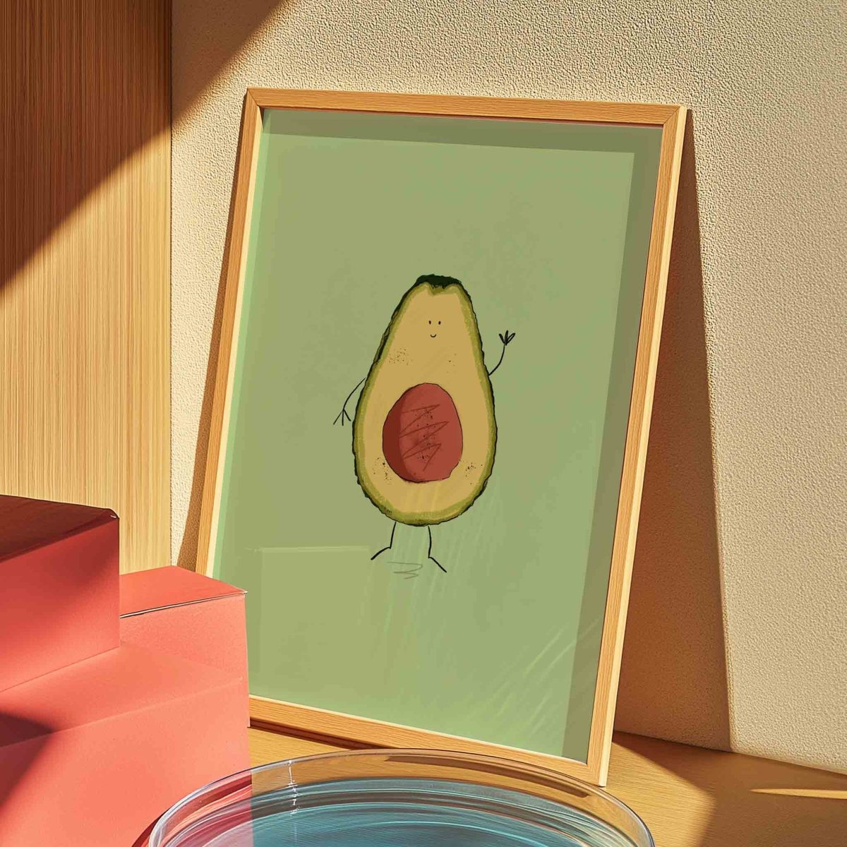 Happy Avocado Art Print – fun and illustrated posters, prints, & visual artwork by Richard Darani
