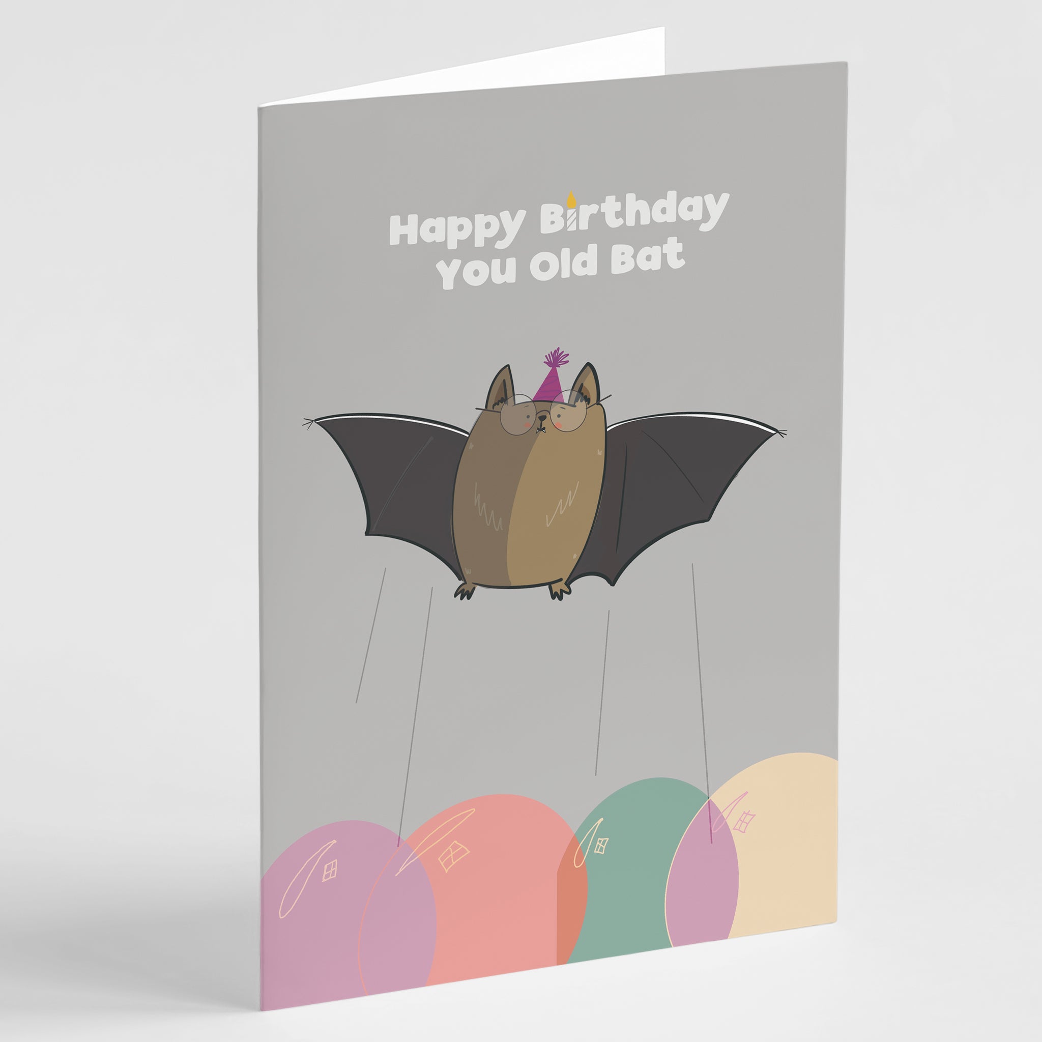 Happy Birthday You Old Bat Card Funny Greeting Card - Richard DaraniGreeting & Note Cards