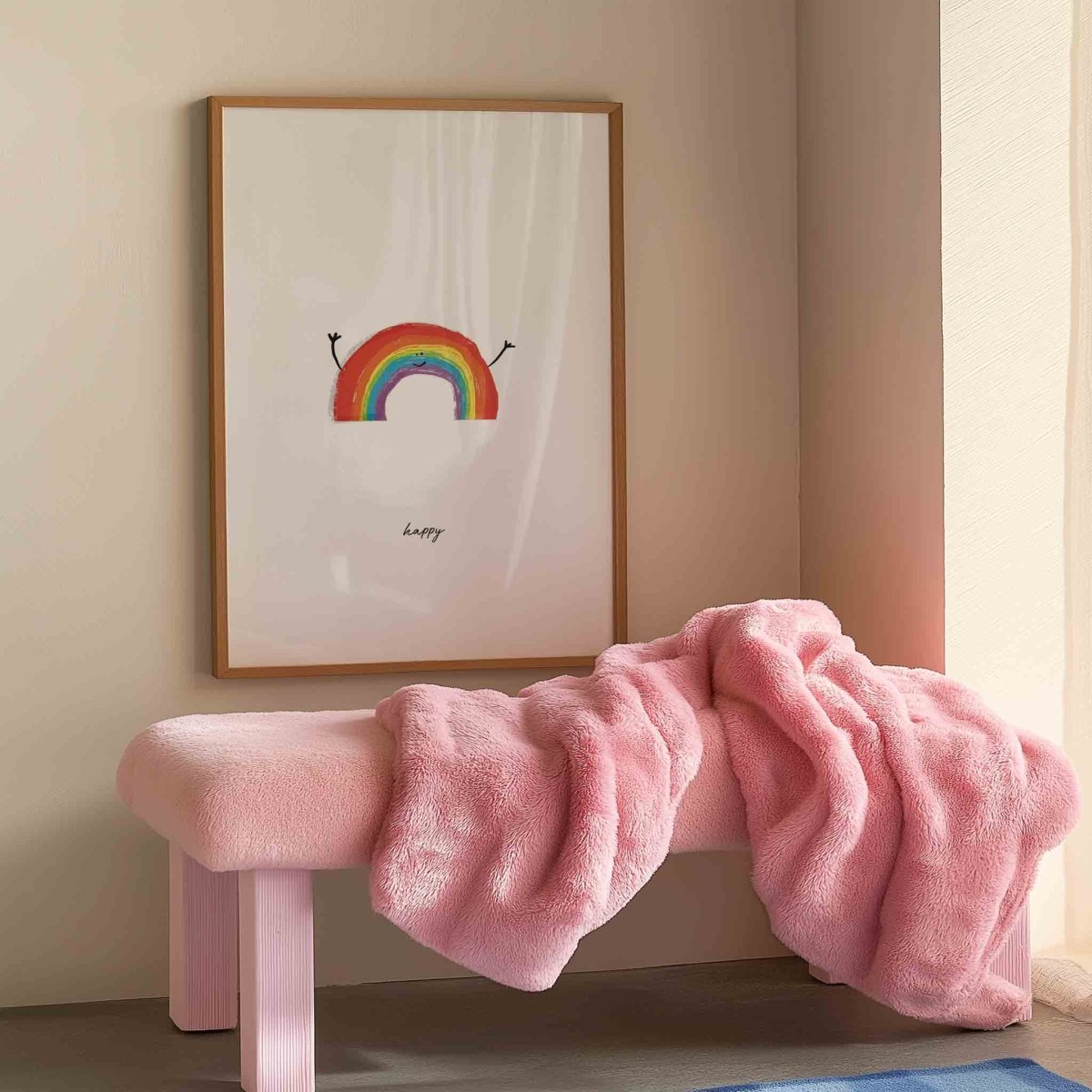 Happy Rainbow Art Print - Cheerful Wall Decor – fun and illustrated posters, prints, & visual artwork by Richard Darani