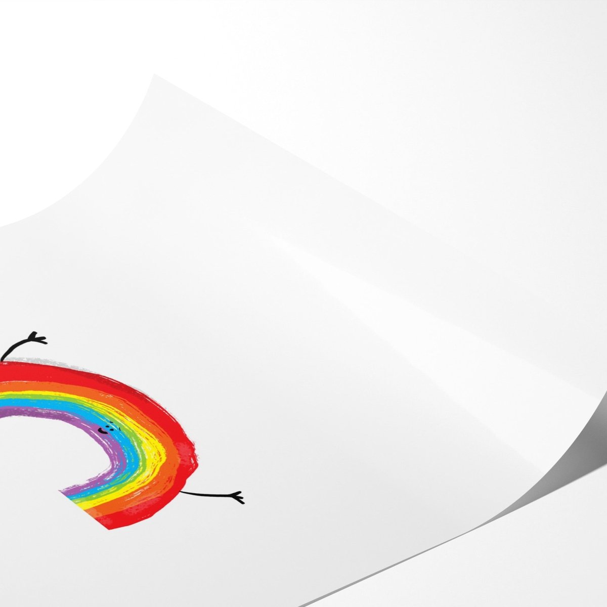 Happy Rainbow Wall Art Print – Brighten Up Your NurseryPosters, Prints, & Visual Artwork (view 3)