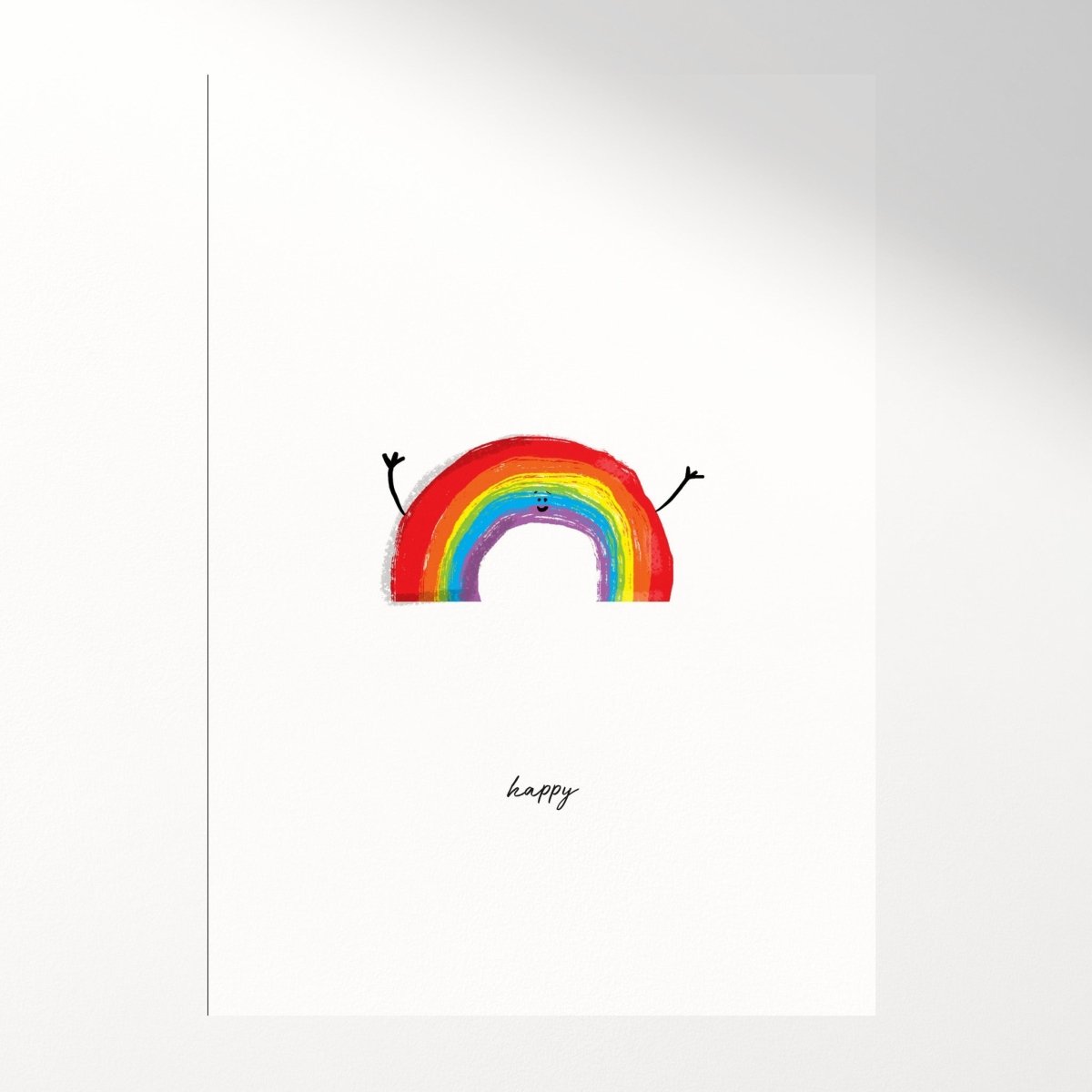 Happy Rainbow Wall Art Print – Brighten Up Your NurseryPosters, Prints, & Visual Artwork (view 4)