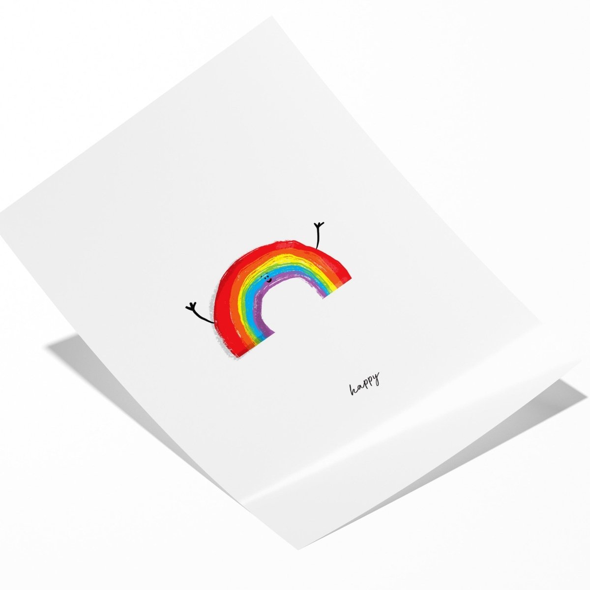 Happy Rainbow Wall Art Print – Brighten Up Your NurseryPosters, Prints, & Visual Artwork