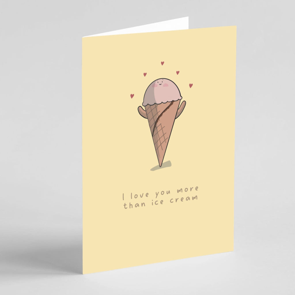 I love you more than Ice Cream Greeting Card Richard Darani Greeting & Note Cards I love you more than Ice Cream Greeting Card - Richard Darani