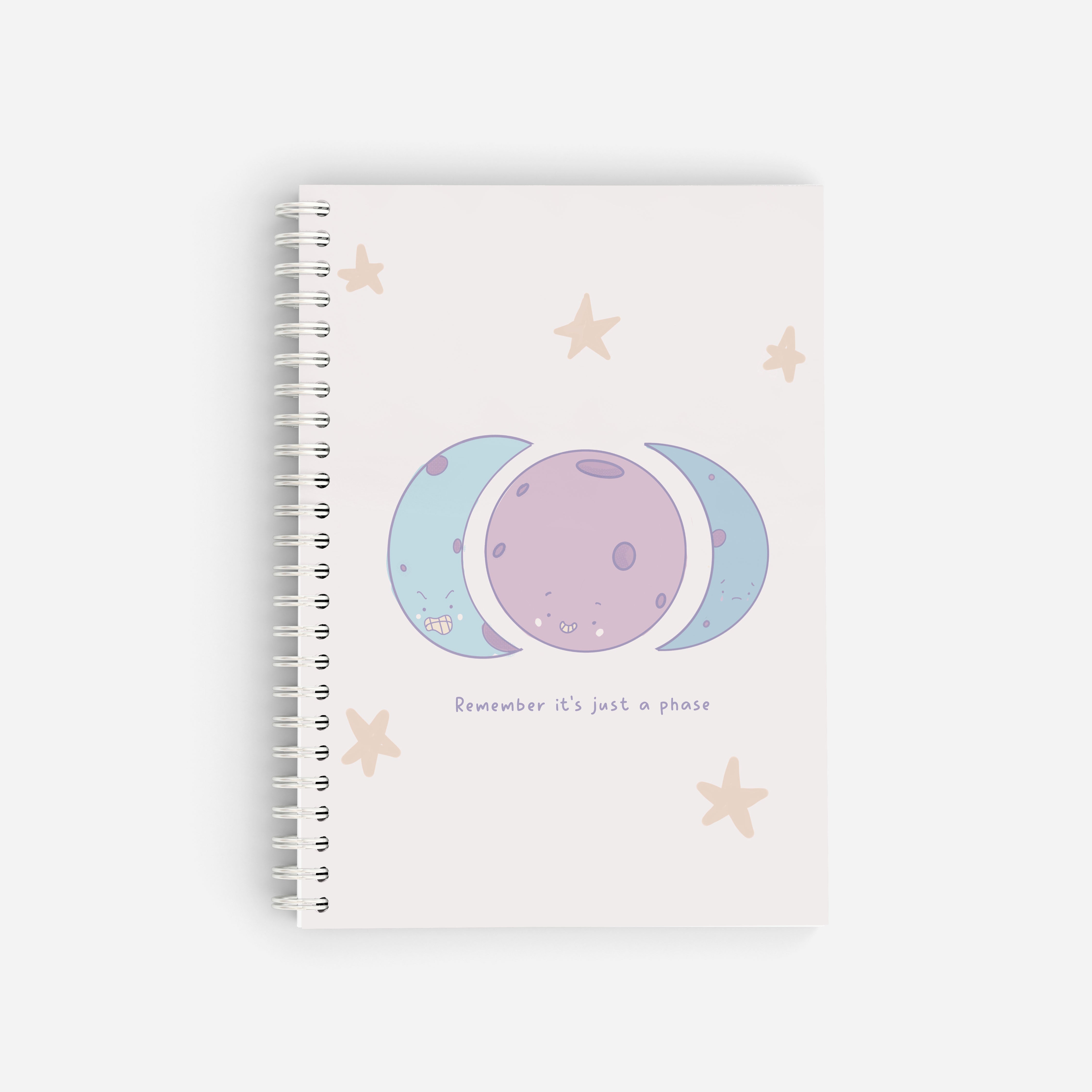 Remember It's Just A Phase spiral bound A5 hard cover journal notebook