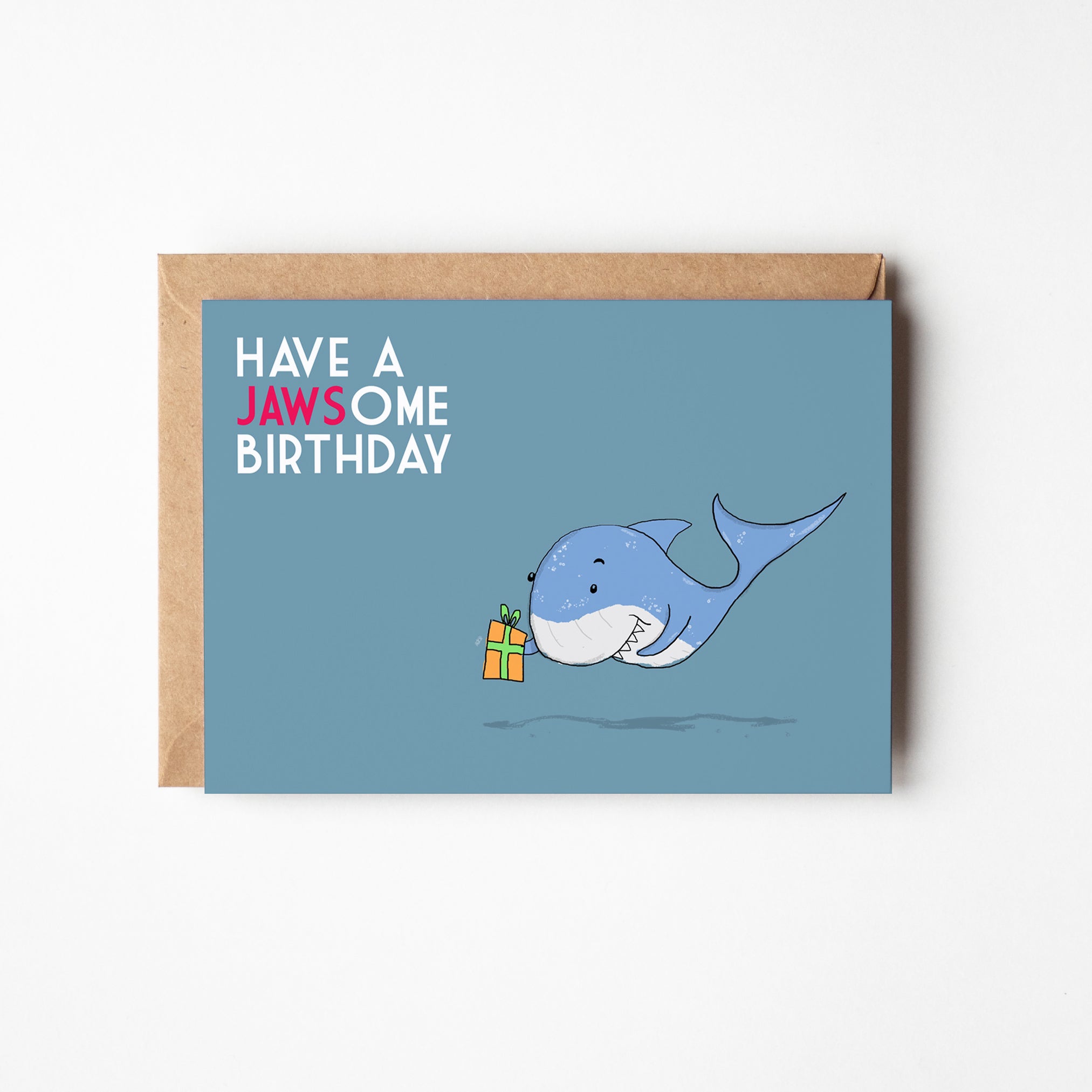 Jawsome Birthday Card - Fun Shark Greeting Card for Shark Lovers - Richard DaraniGreeting & Note Cards