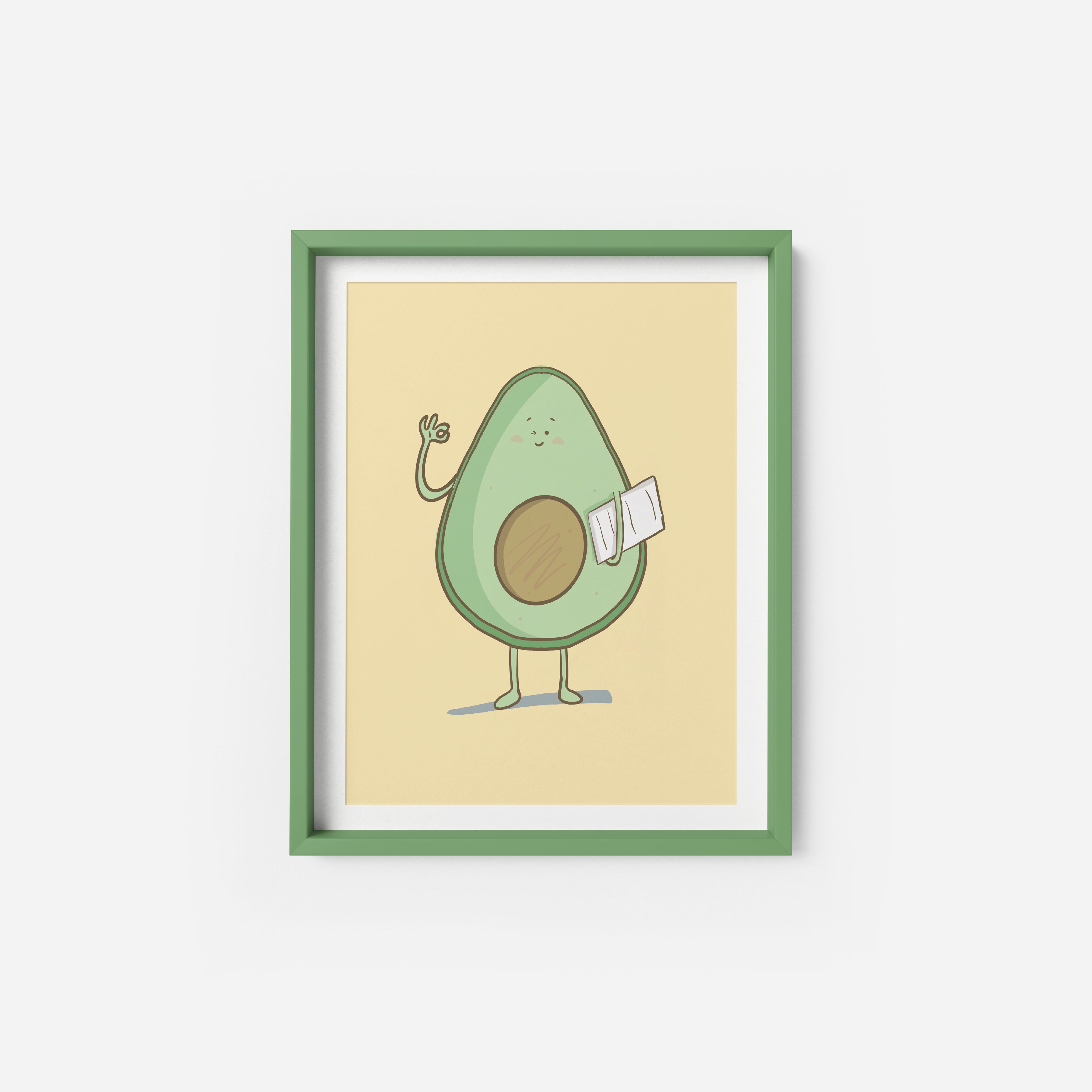 OK Avocado Art Print