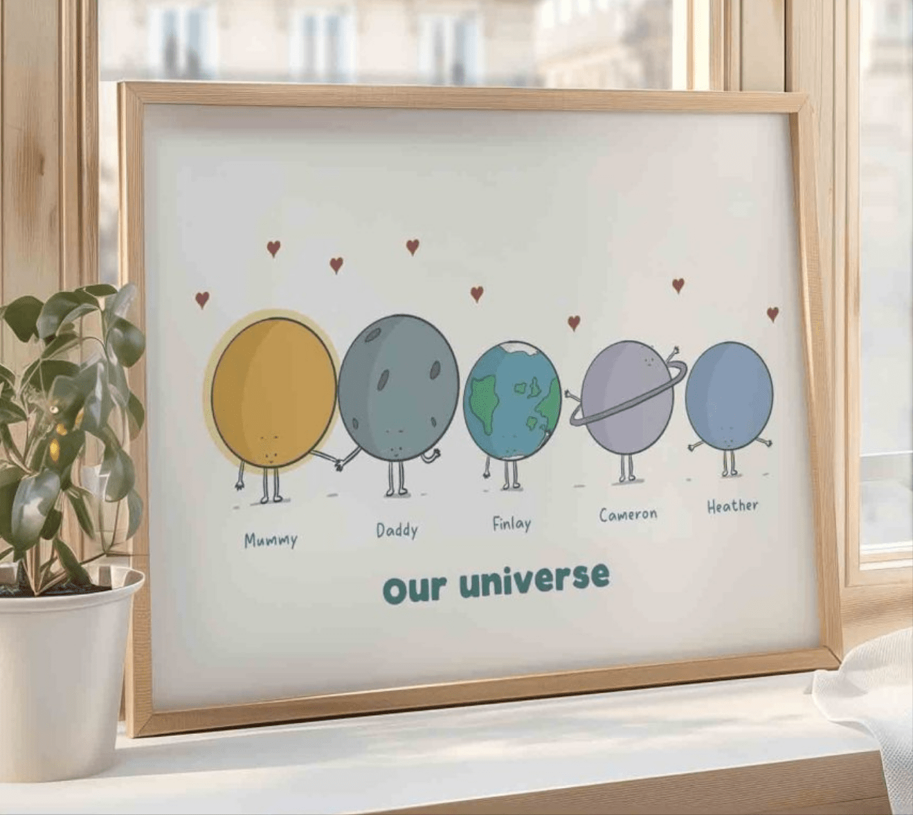 personalised-family-art-print-our-universe — art print kawaii (view 3)