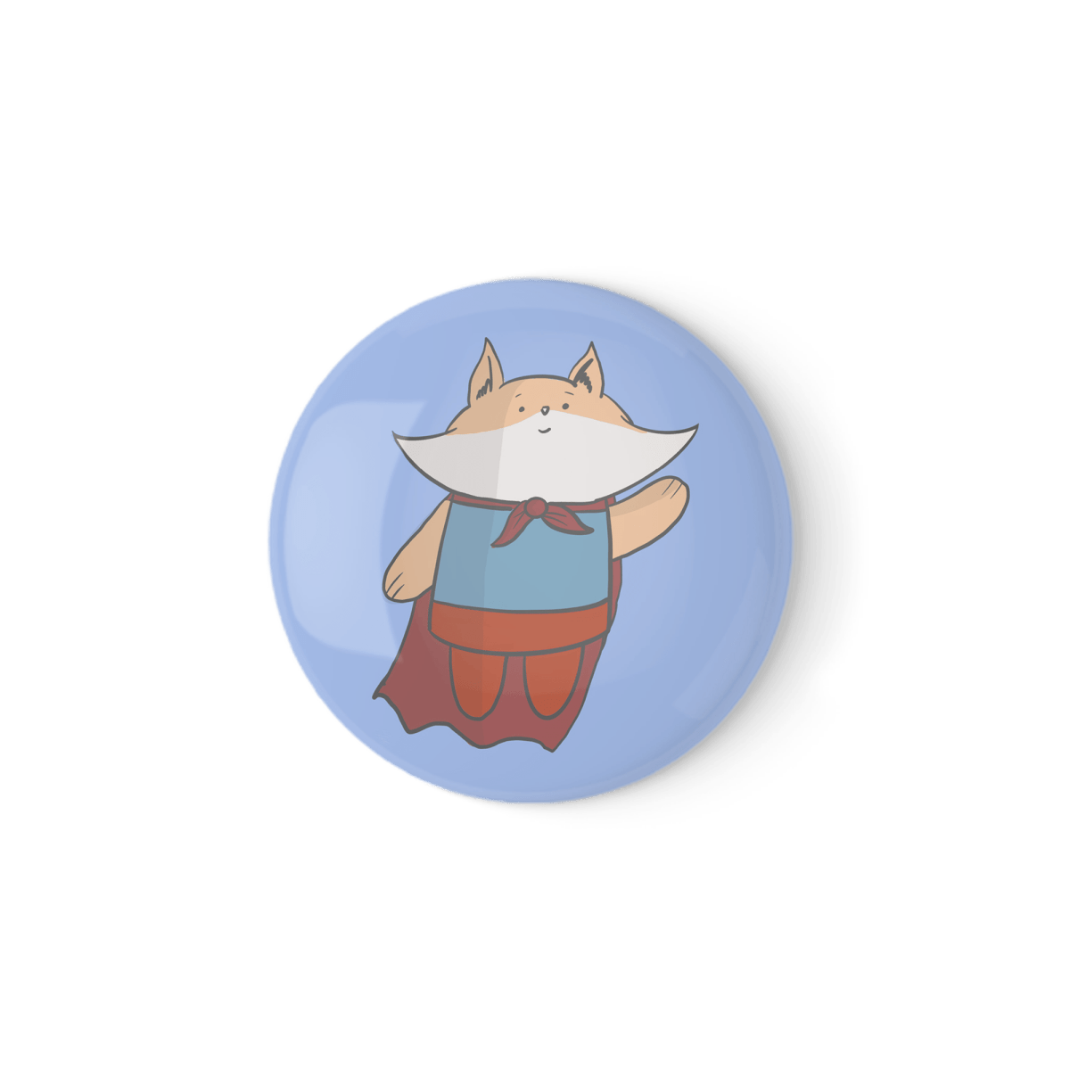 Super Fox – Hero Animal Badge or Magnet (38mm or 58mm)