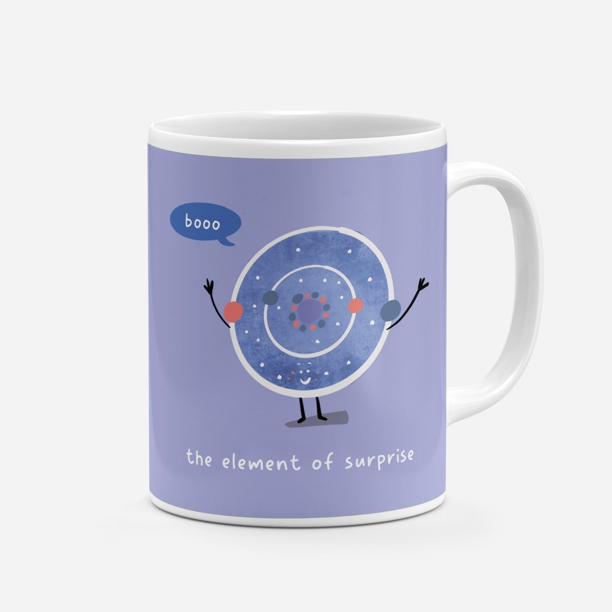 Element of Surprise Coffee Mug - Fun Science Design – fun and illustrated mugs by Richard Darani
