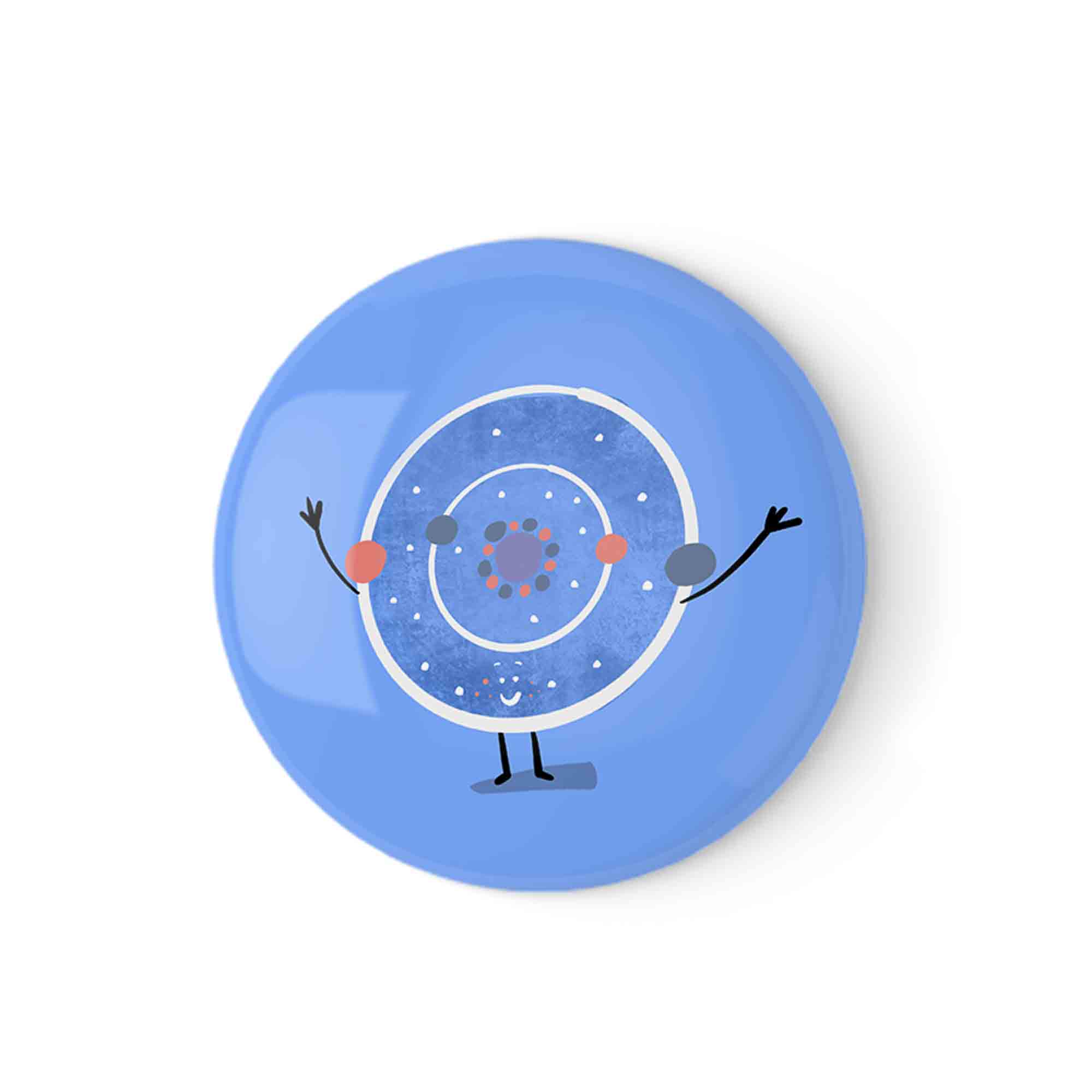 The Element of Surprise Pinback Button Science Badge – fun and illustrated pinback buttons by Richard Darani