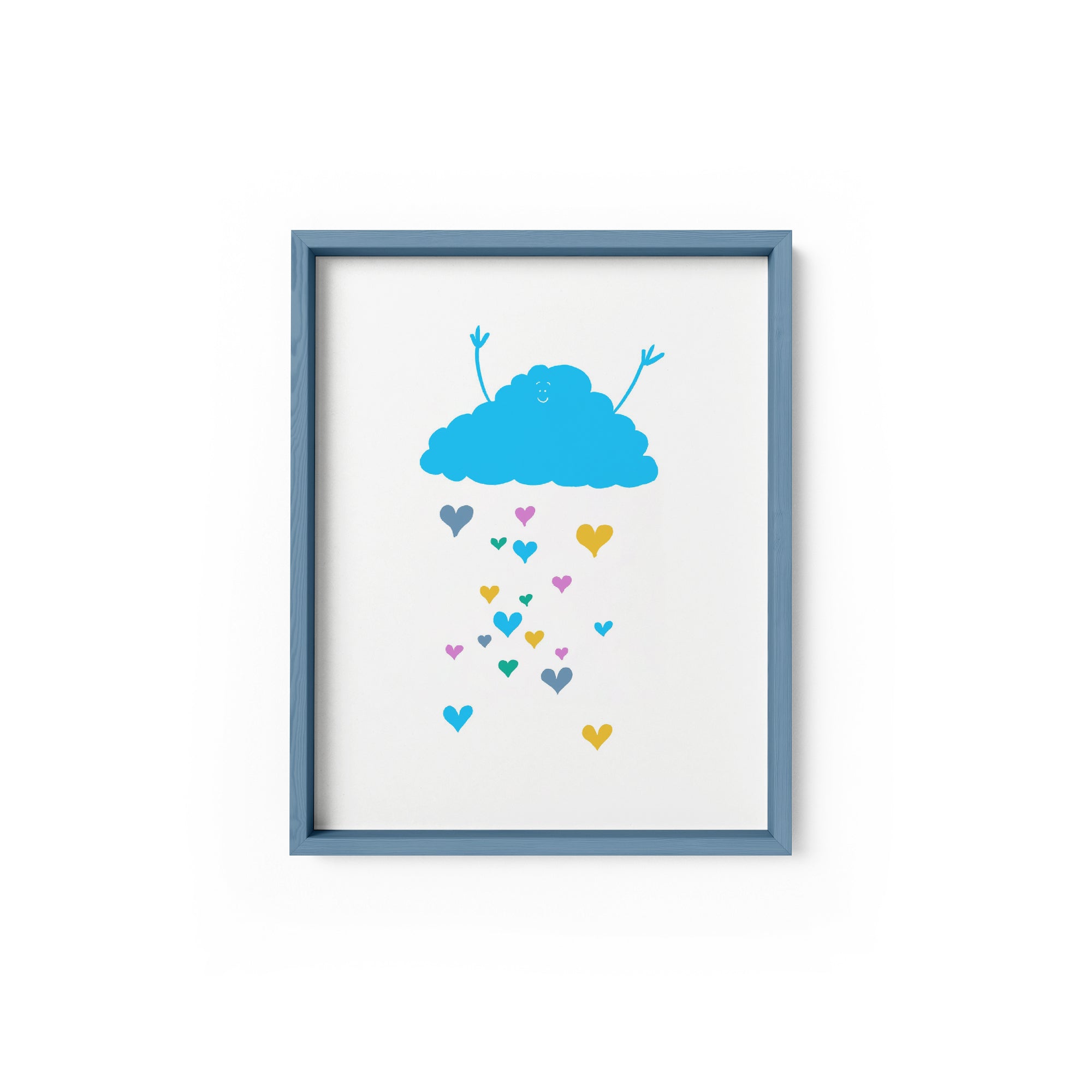 Happy Rain Cloud Art Print
