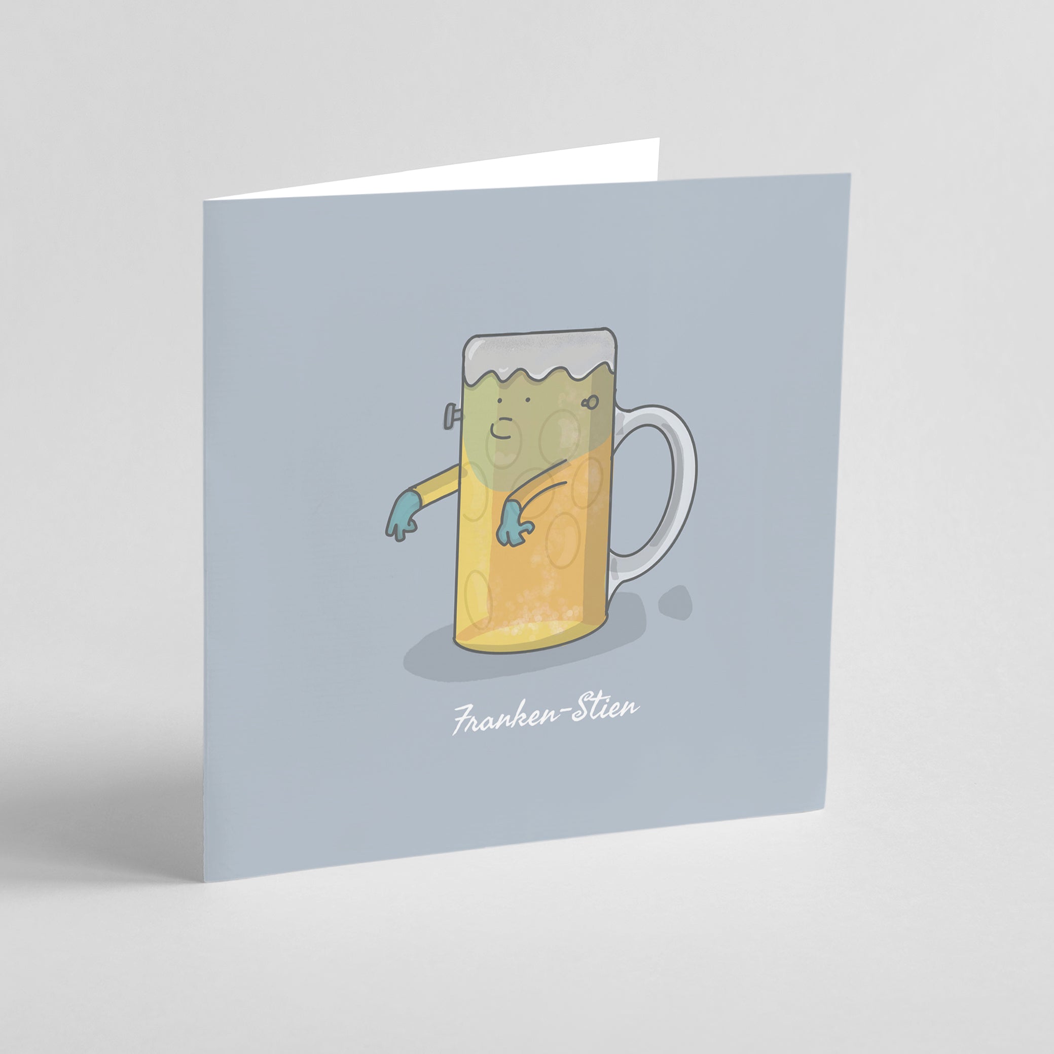 Franken-Stein - Beer Mug Greeting Card