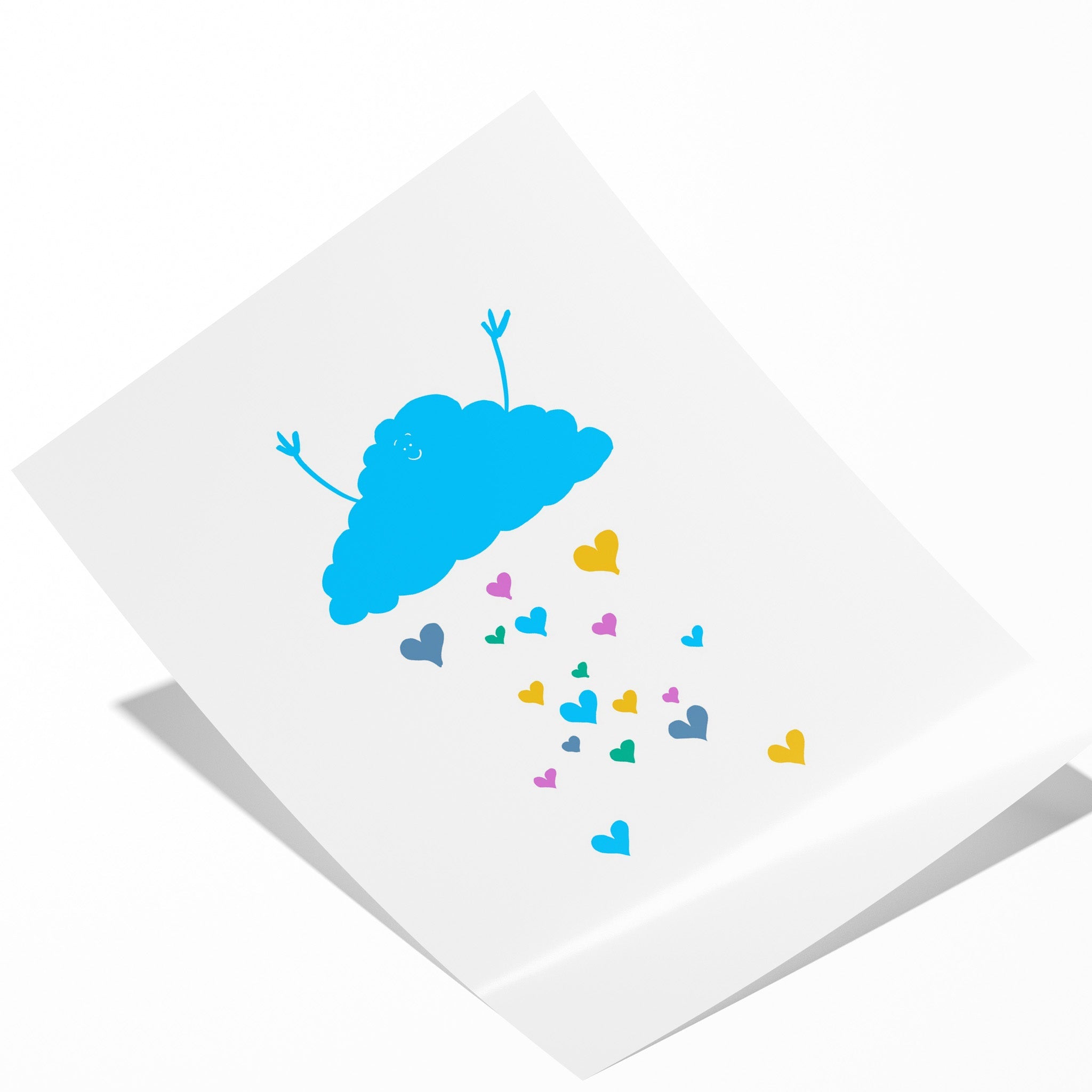 A Joyful Rain Cloud Illustrated Art Print - Richard DaraniPosters, Prints, & Visual Artwork