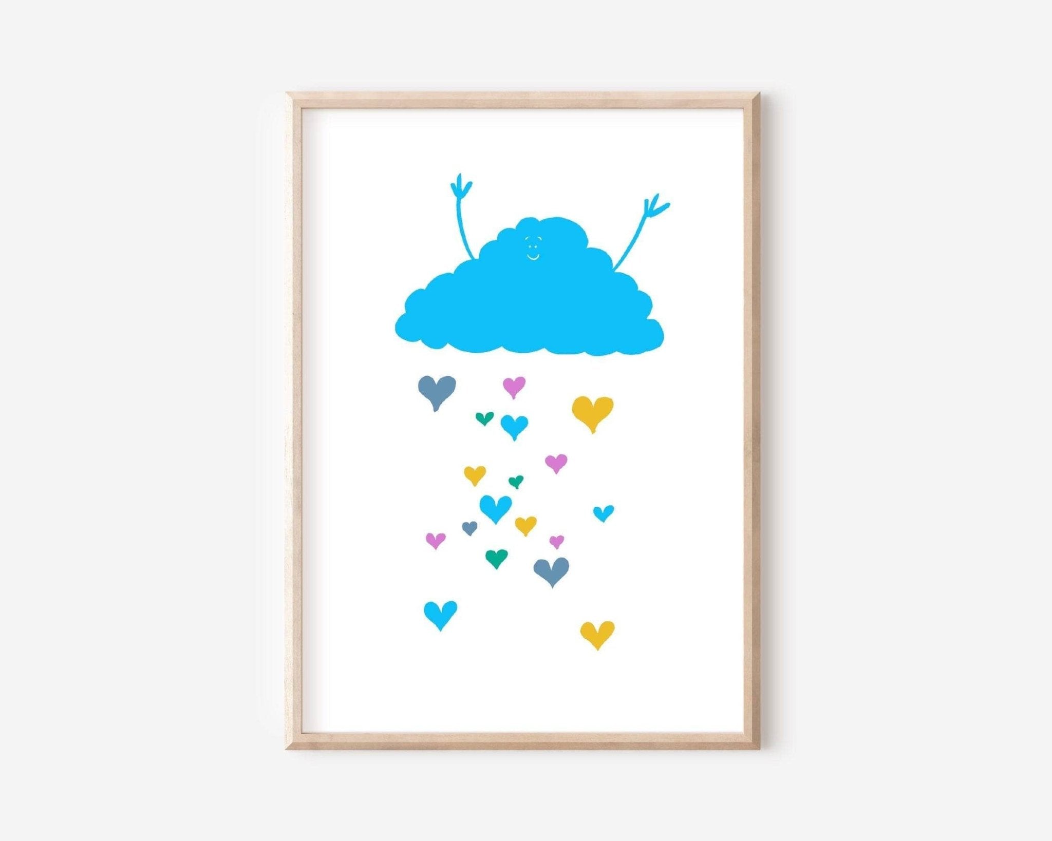 A Joyful Rain Cloud Illustrated Art Print - Richard DaraniPosters, Prints, & Visual Artwork