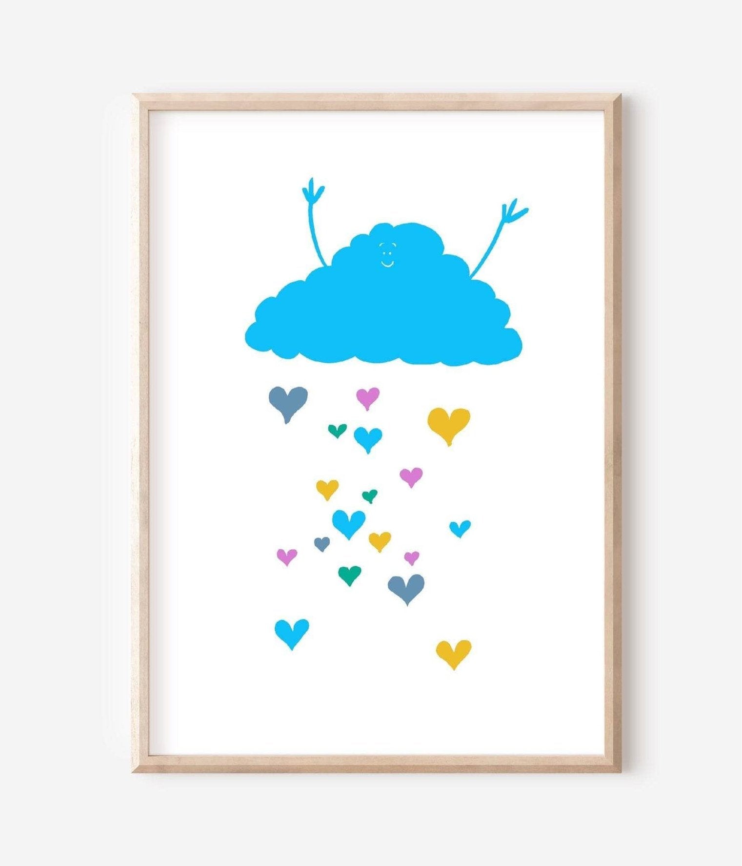 A Joyful Rain Cloud Illustrated Art Print - Richard DaraniPosters, Prints, & Visual Artwork