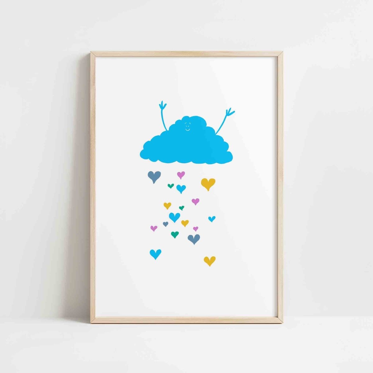 A Joyful Rain Cloud Illustrated Art Print - Richard DaraniPosters, Prints, & Visual Artwork