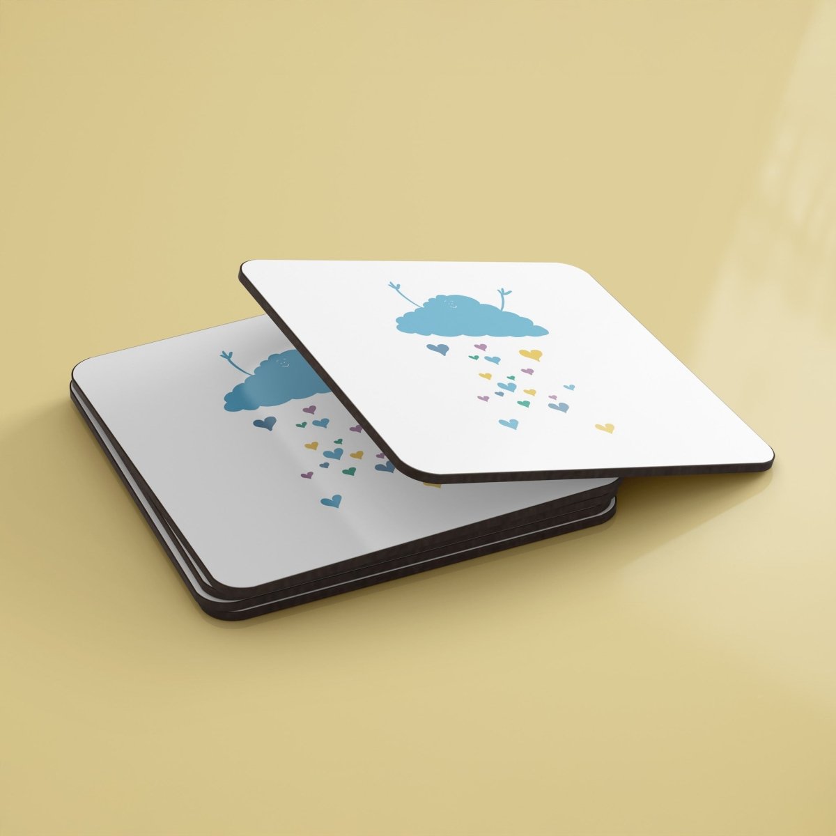 Adorable Cloud and Hearts Coaster - Richard DaraniCoasters