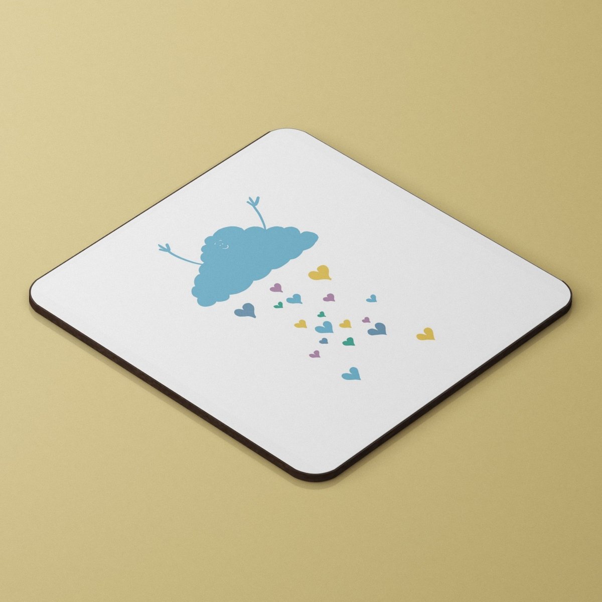 Adorable Cloud and Hearts Coaster - Richard DaraniCoasters
