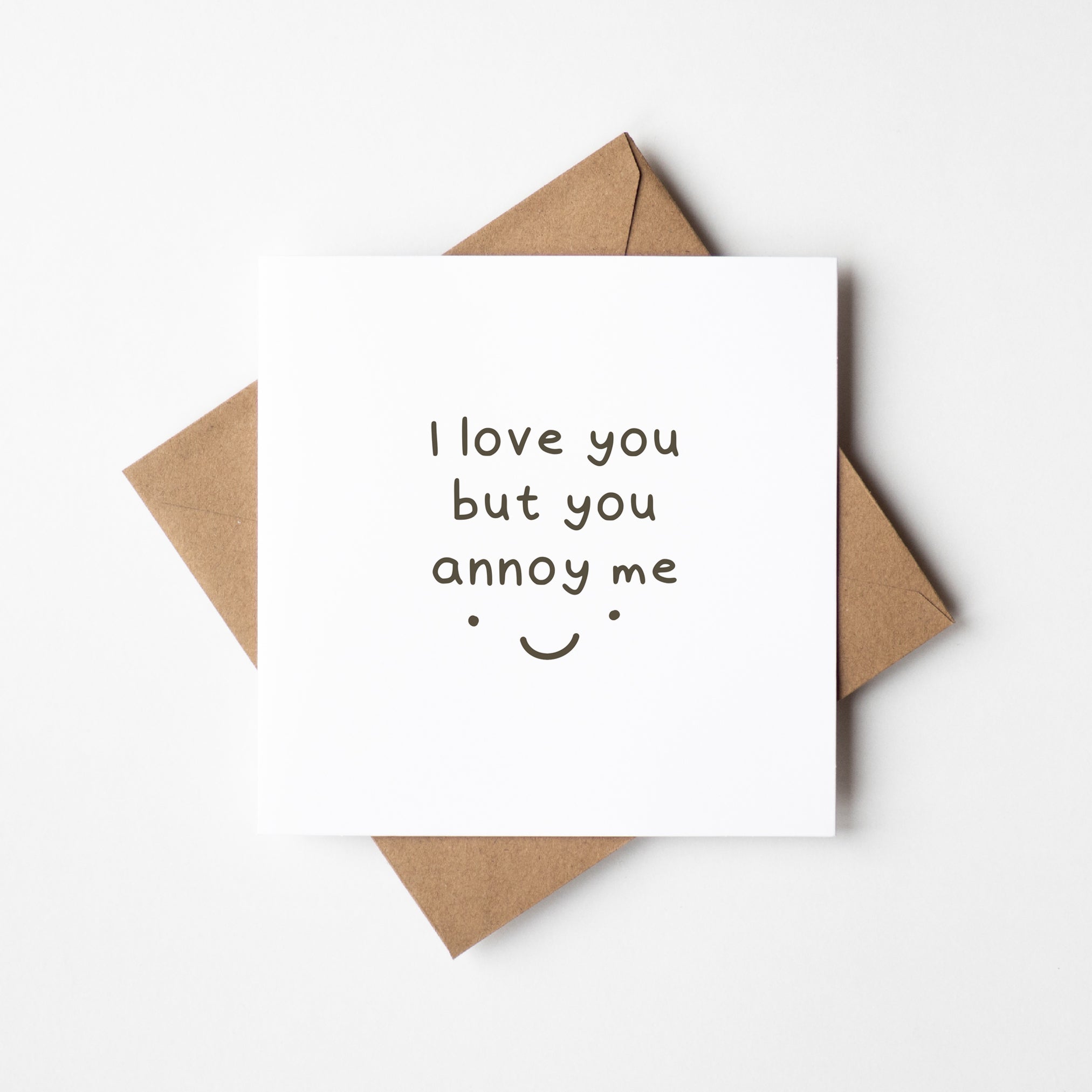 "Minimalist love greeting card with hand-lettered 'Let's Be Weird Together'