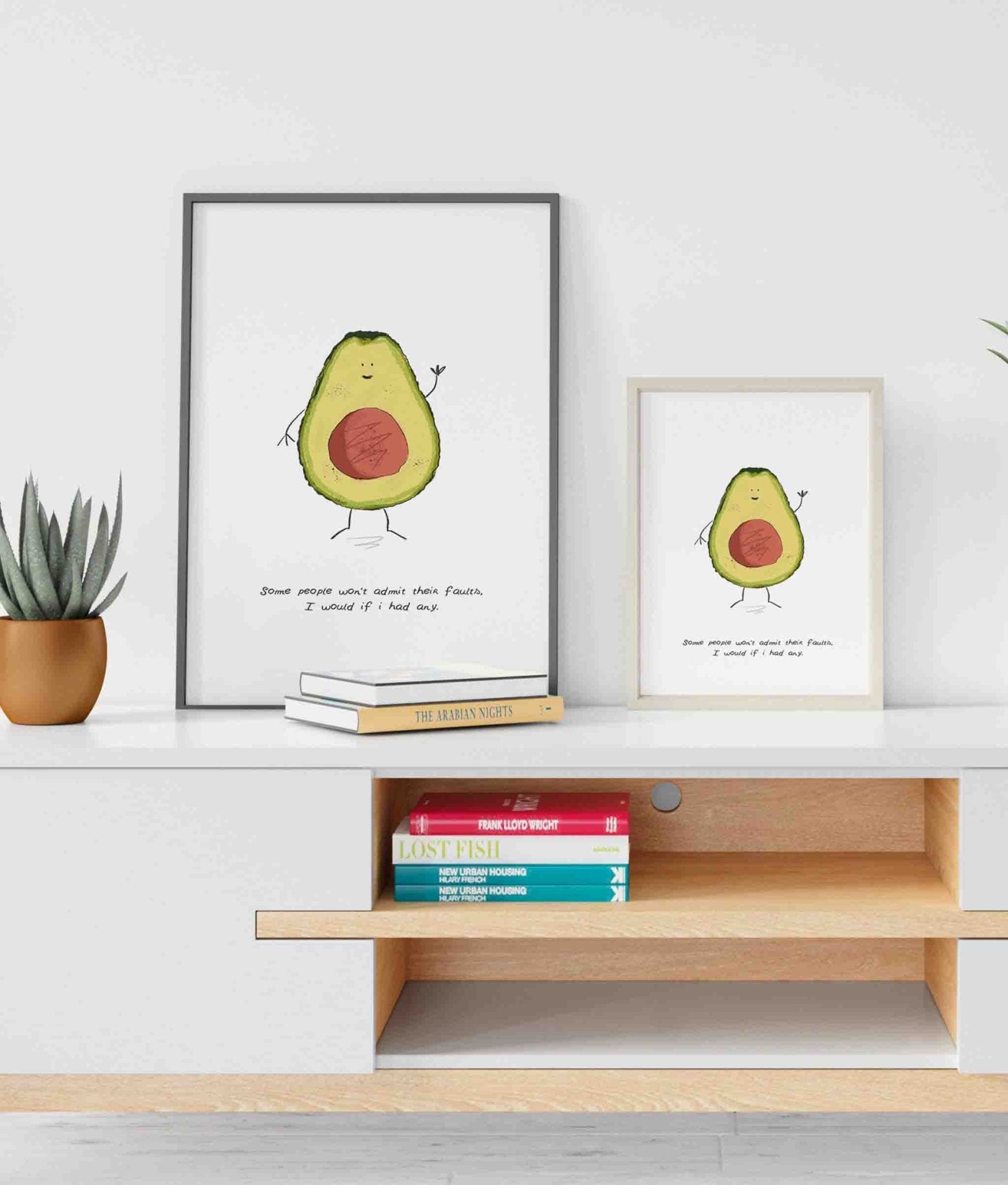 Avocado Illustrated Art Print - Richard Darani