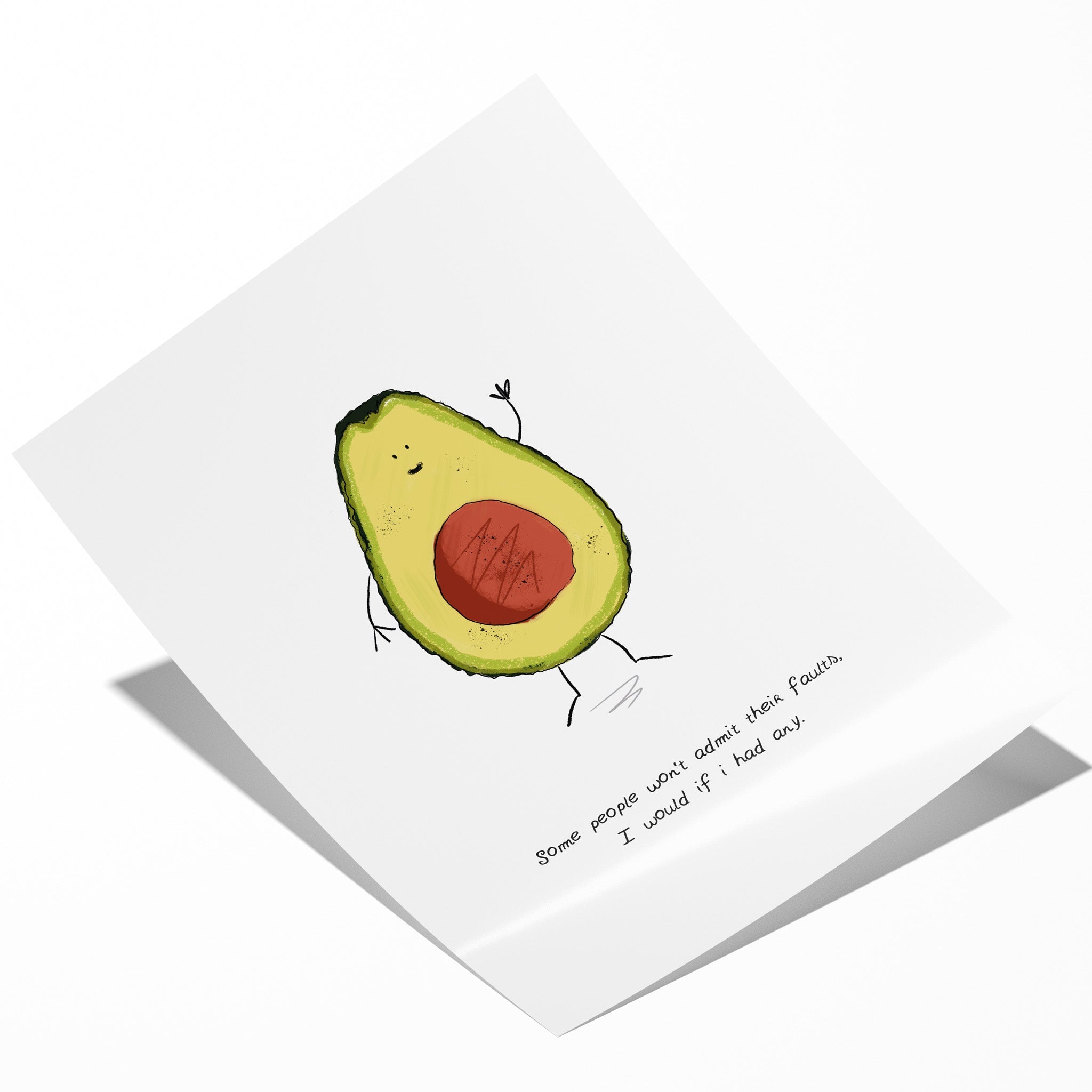 Avocado Illustrated Art Print - Richard Darani