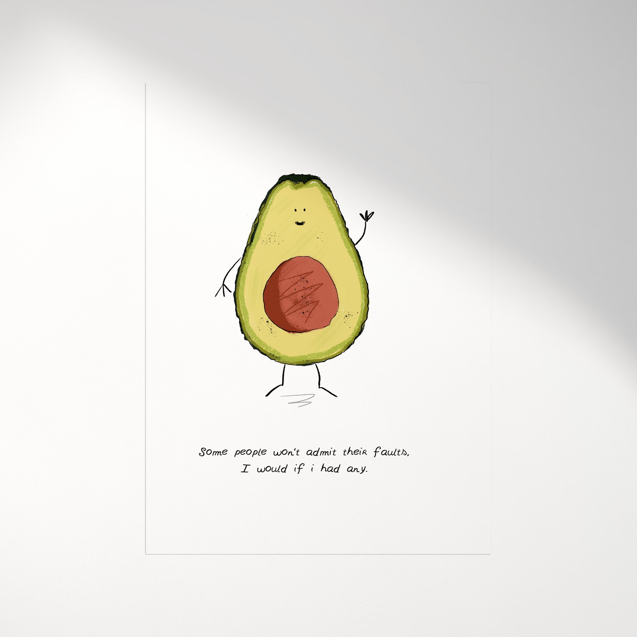 Avocado Illustrated Art Print - Richard Darani